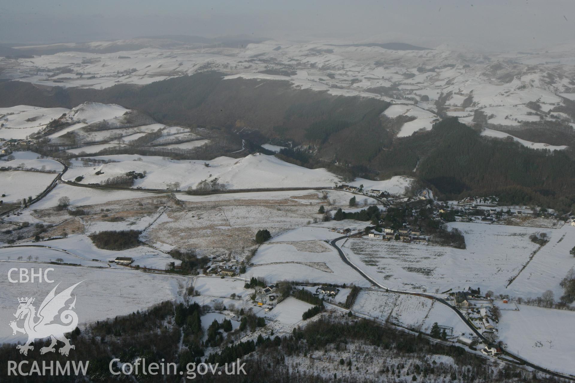 RCAHMW colour oblique photograph of Devils Bridge village, from the south. Taken by Toby Driver on 02/12/2010.