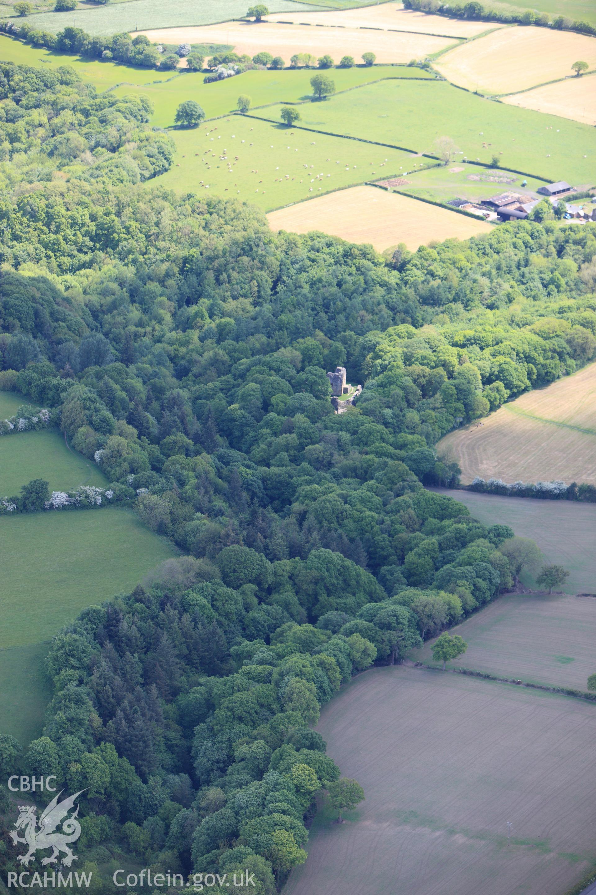 RCAHMW colour oblique photograph of Ewloe Castle, from the north-east. Taken by Toby Driver on 27/05/2010.