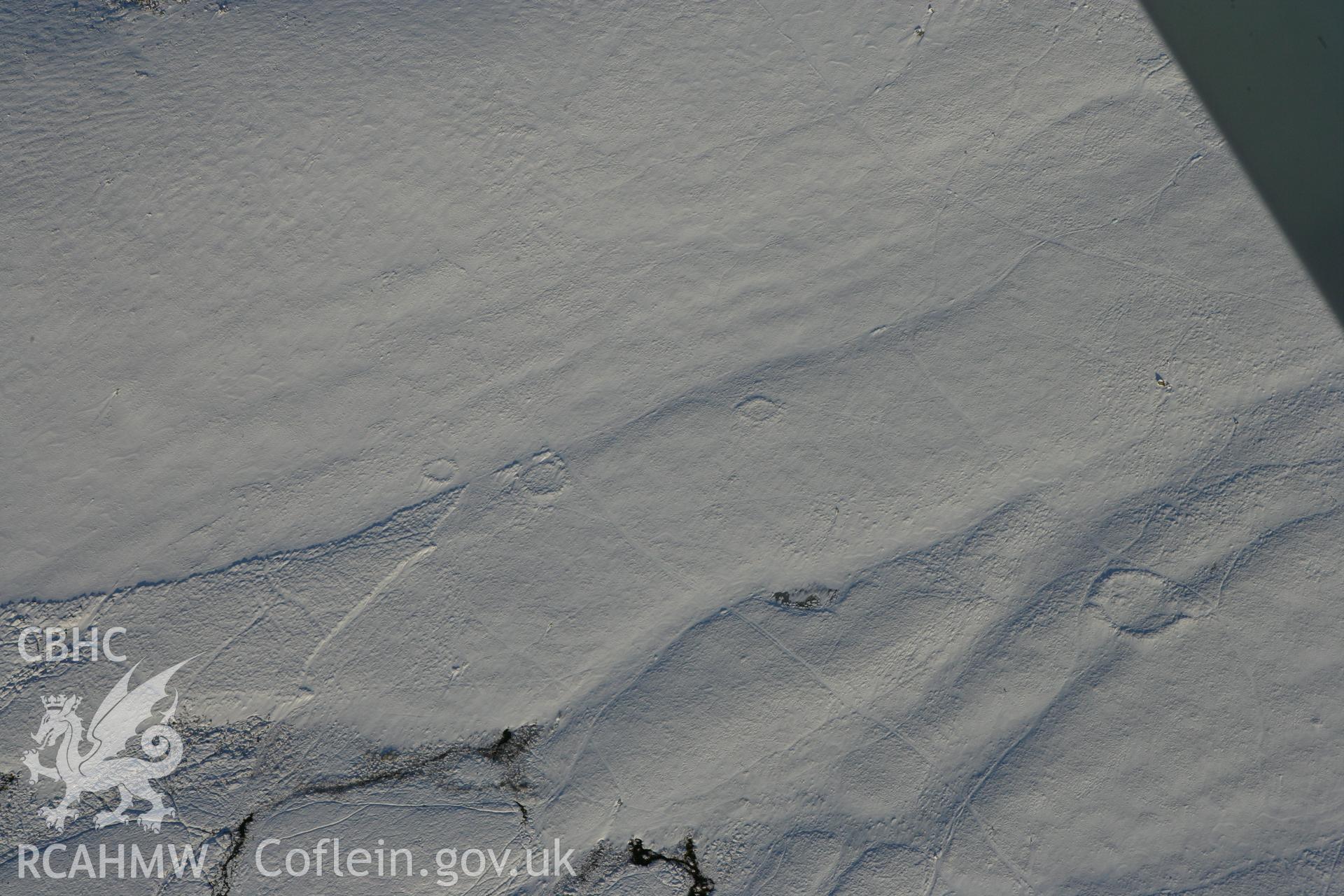 RCAHMW colour oblique photograph of Carn Ingli Common Hut Circles. Taken by Toby Driver on 01/12/2010.