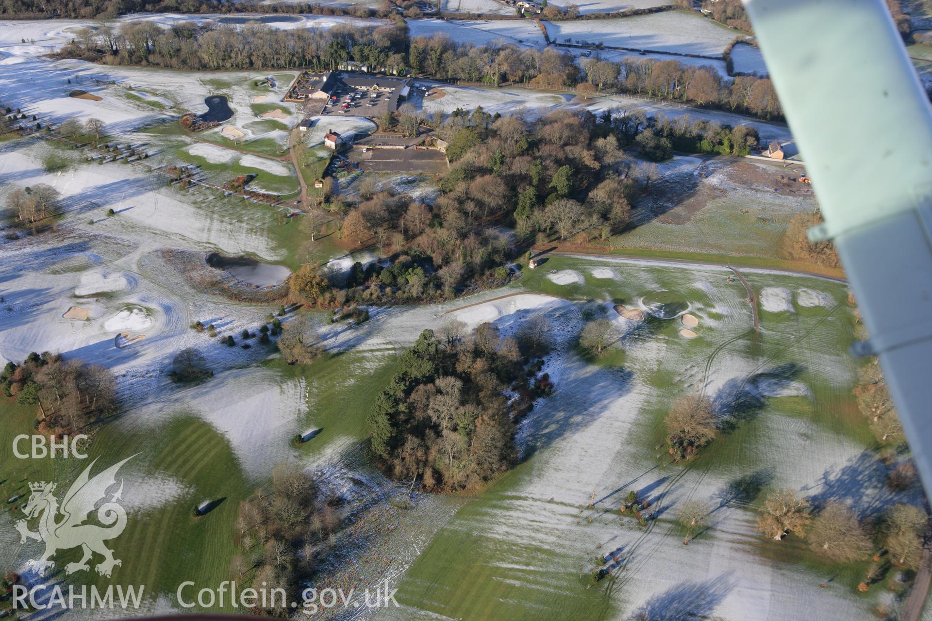 RCAHMW colour oblique photograph of Castell Cotterell. Taken by Toby Driver on 08/12/2010.