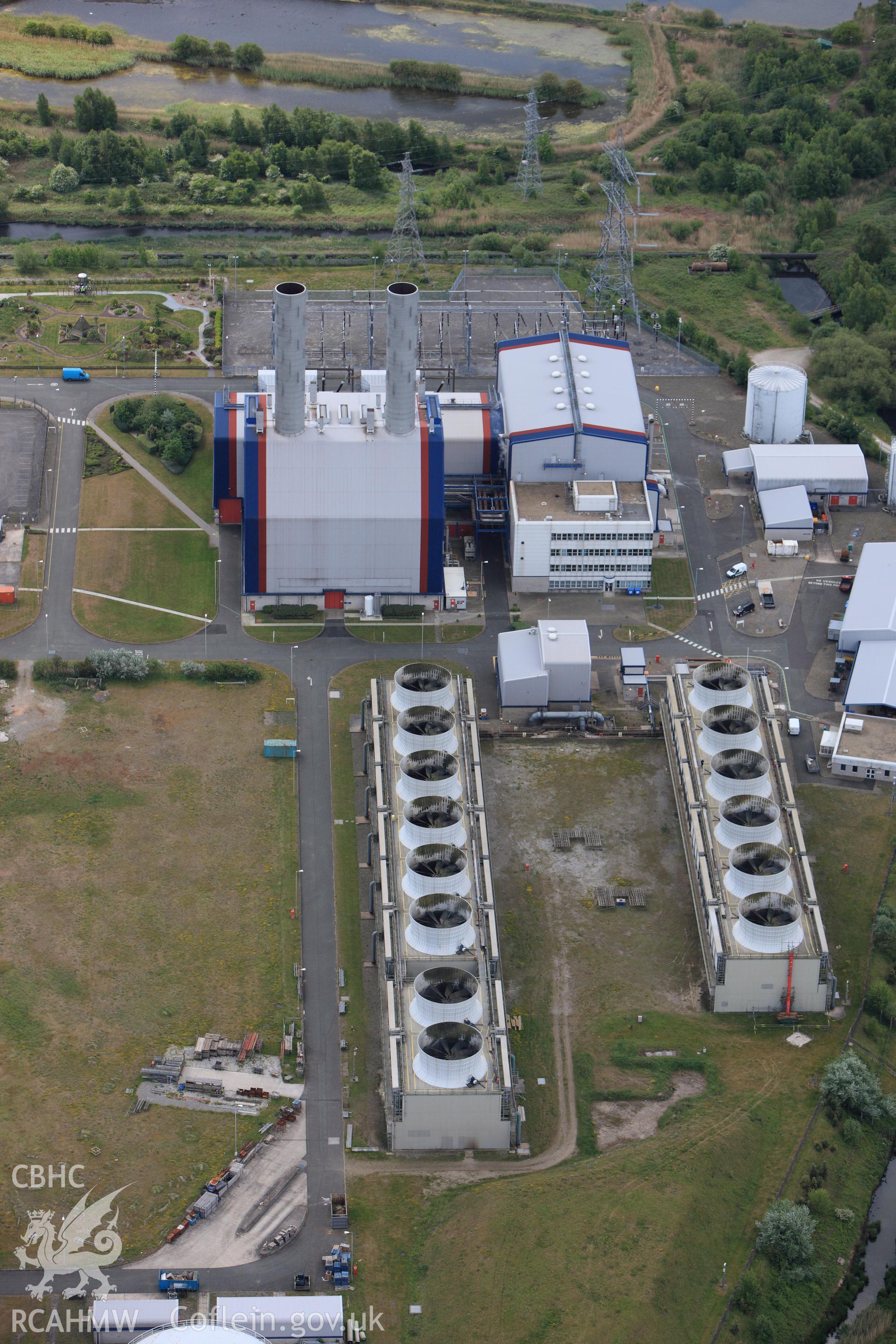 RCAHMW colour oblique photograph of Deeside Power Station. Taken by Toby Driver on 27/05/2010.