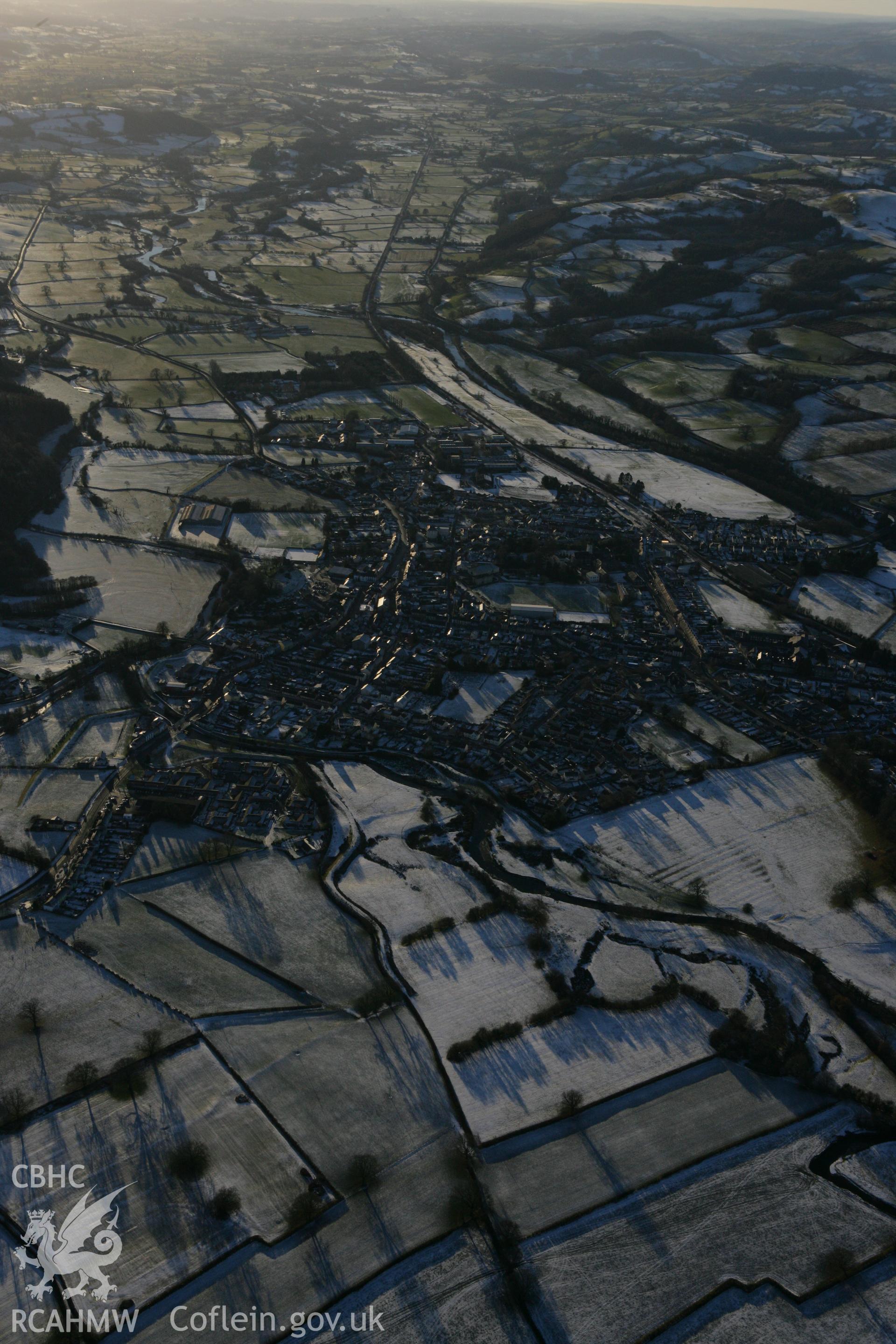 RCAHMW colour oblique photograph of Llandovery Roman fort. Taken by Toby Driver on 08/12/2010.