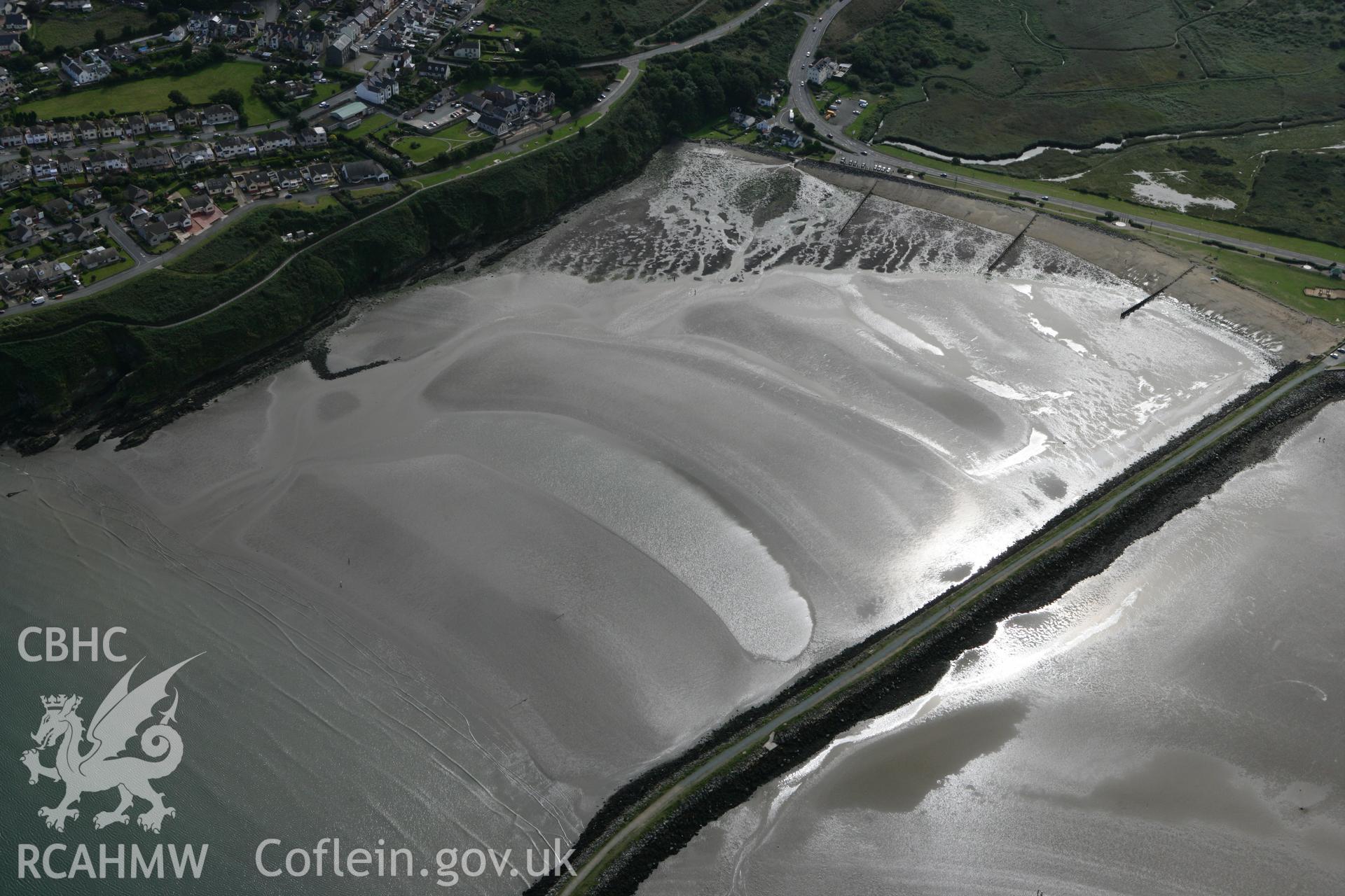 RCAHMW colour oblique photograph of Fishguard Harbour South-East Fish Trap. Taken by Toby Driver on 09/09/2010.