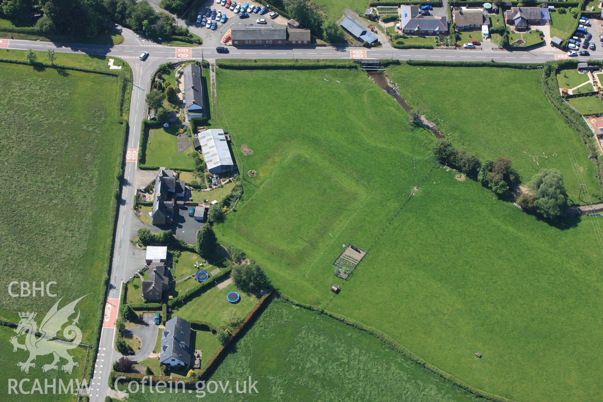 RCAHMW colour oblique photograph of Tregynon Moat. Taken by Toby Driver on 16/06/2010.