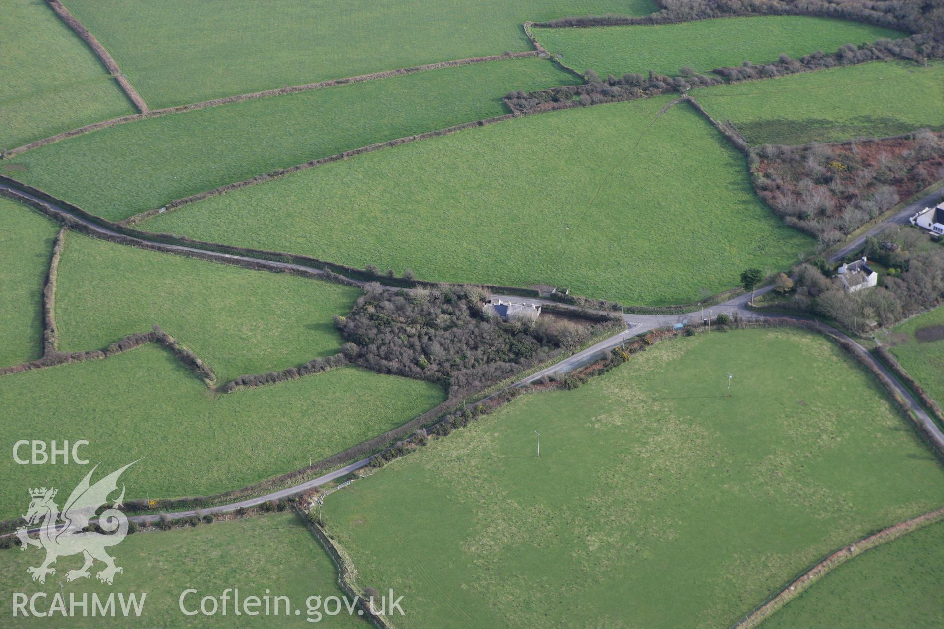 RCAHMW colour oblique photograph of Castell Poeth. Taken by Toby Driver on 16/11/2010.