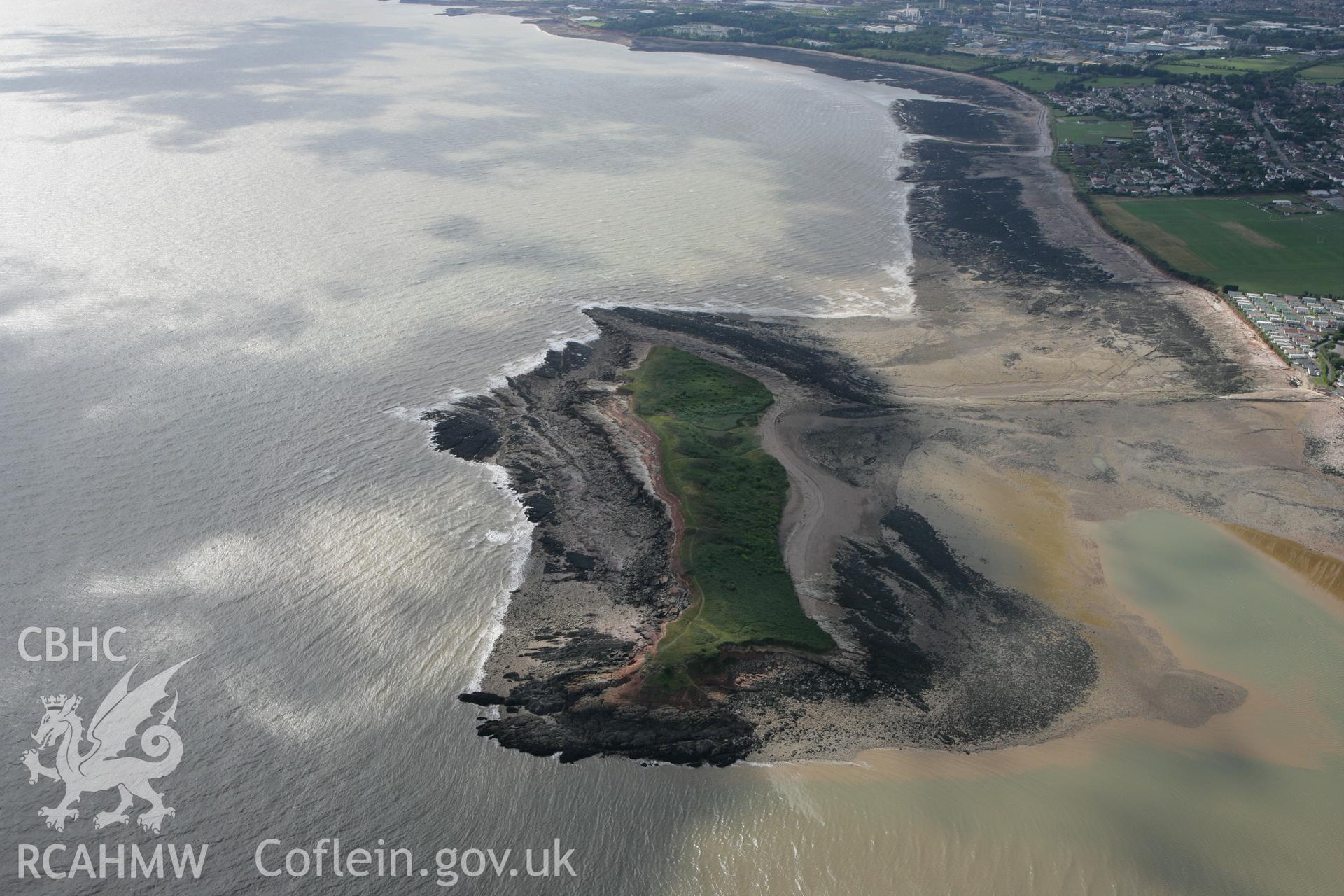 RCAHMW colour oblique photograph of Sully Island Promontory Fort. Taken by Toby Driver on 29/07/2010.