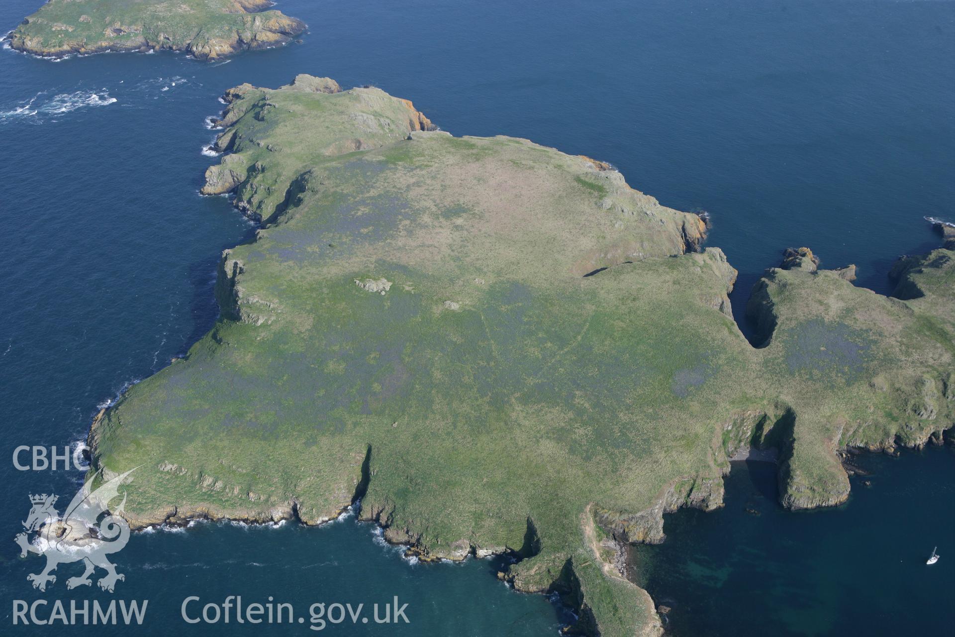 RCAHMW colour oblique photograph of Skomer Island, The Neck. Taken by Toby Driver on 25/05/2010.