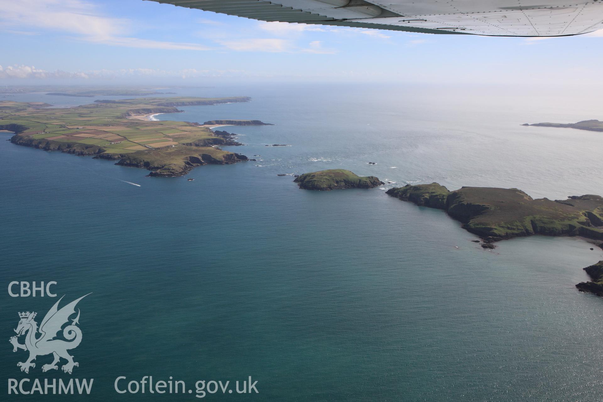 RCAHMW colour oblique photograph of The Neck and Midland Island, Skomer Island. Taken by Toby Driver on 09/09/2010.