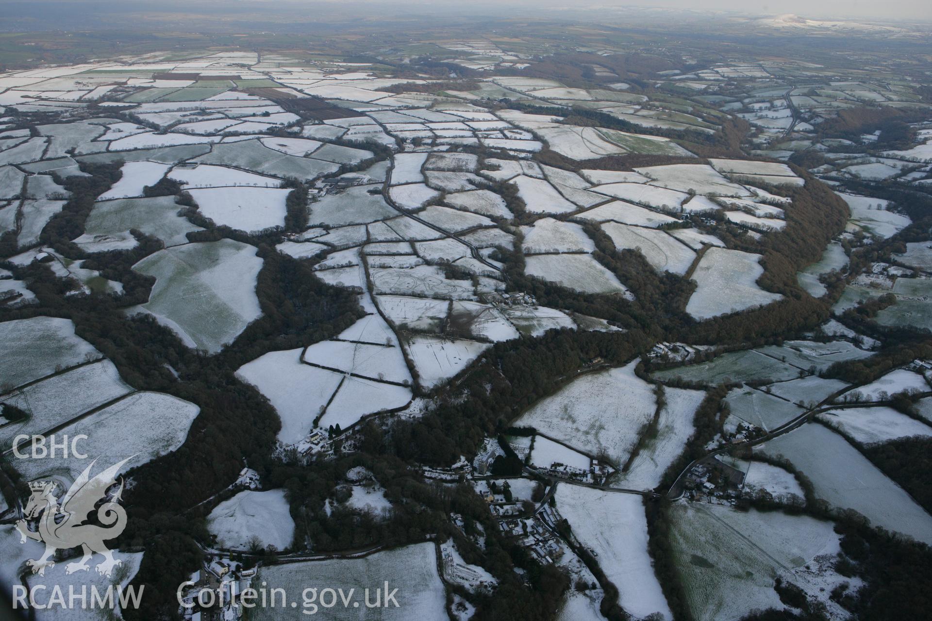 RCAHMW colour oblique photograph of Nevern. Taken by Toby Driver on 02/12/2010.