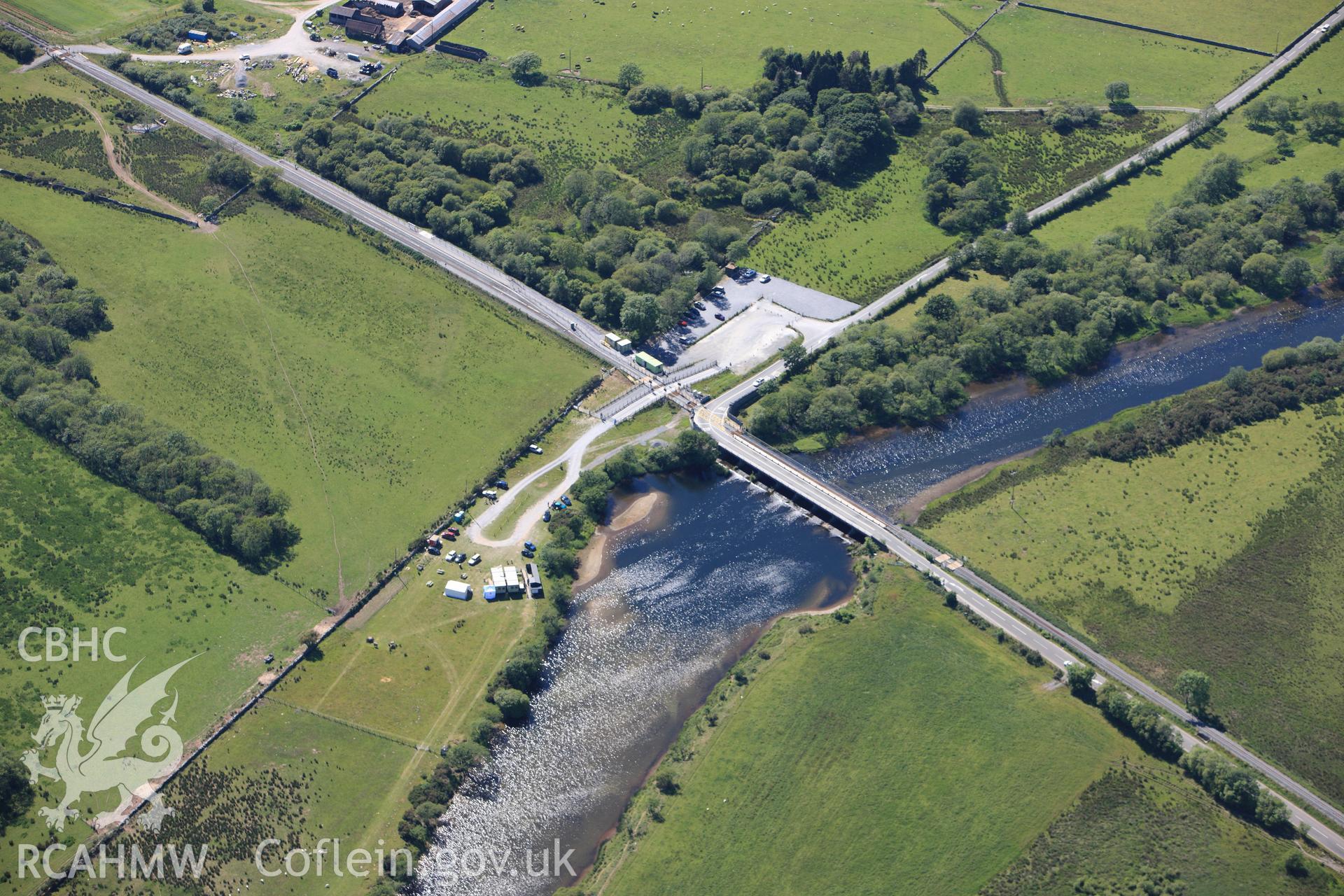 RCAHMW colour oblique photograph of Pont Croesor. Taken by Toby Driver on 16/06/2010.