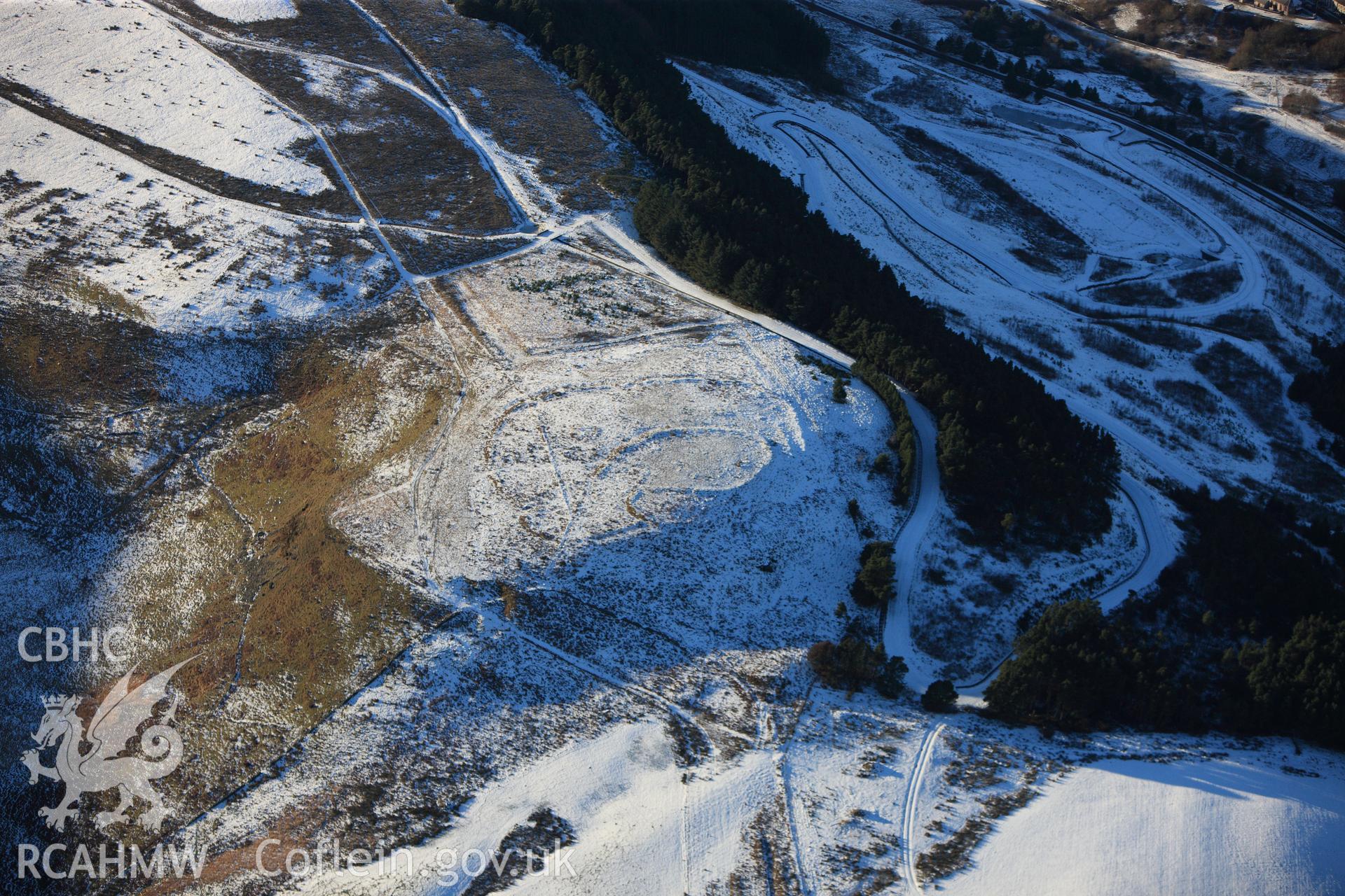 RCAHMW colour oblique photograph of Maendy Camp. Taken by Toby Driver on 08/12/2010.