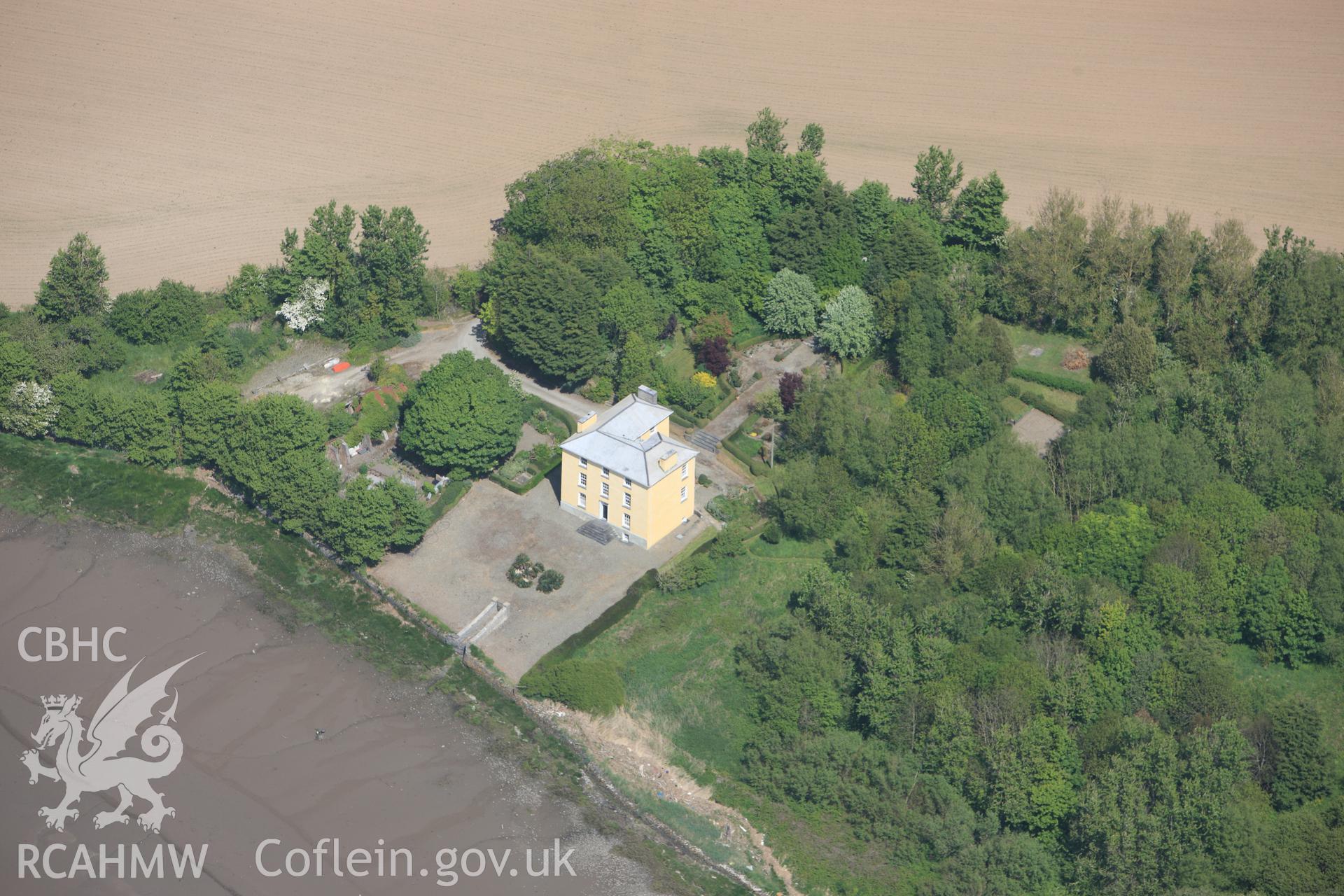 RCAHMW colour oblique photograph of Bryn-y-mor house. Taken by Toby Driver on 25/05/2010.