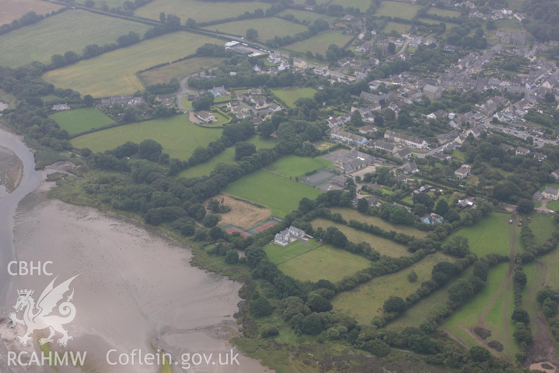 RCAHMW colour oblique photograph of Old Castle, Newport,. Taken by Toby Driver on 23/07/2010.