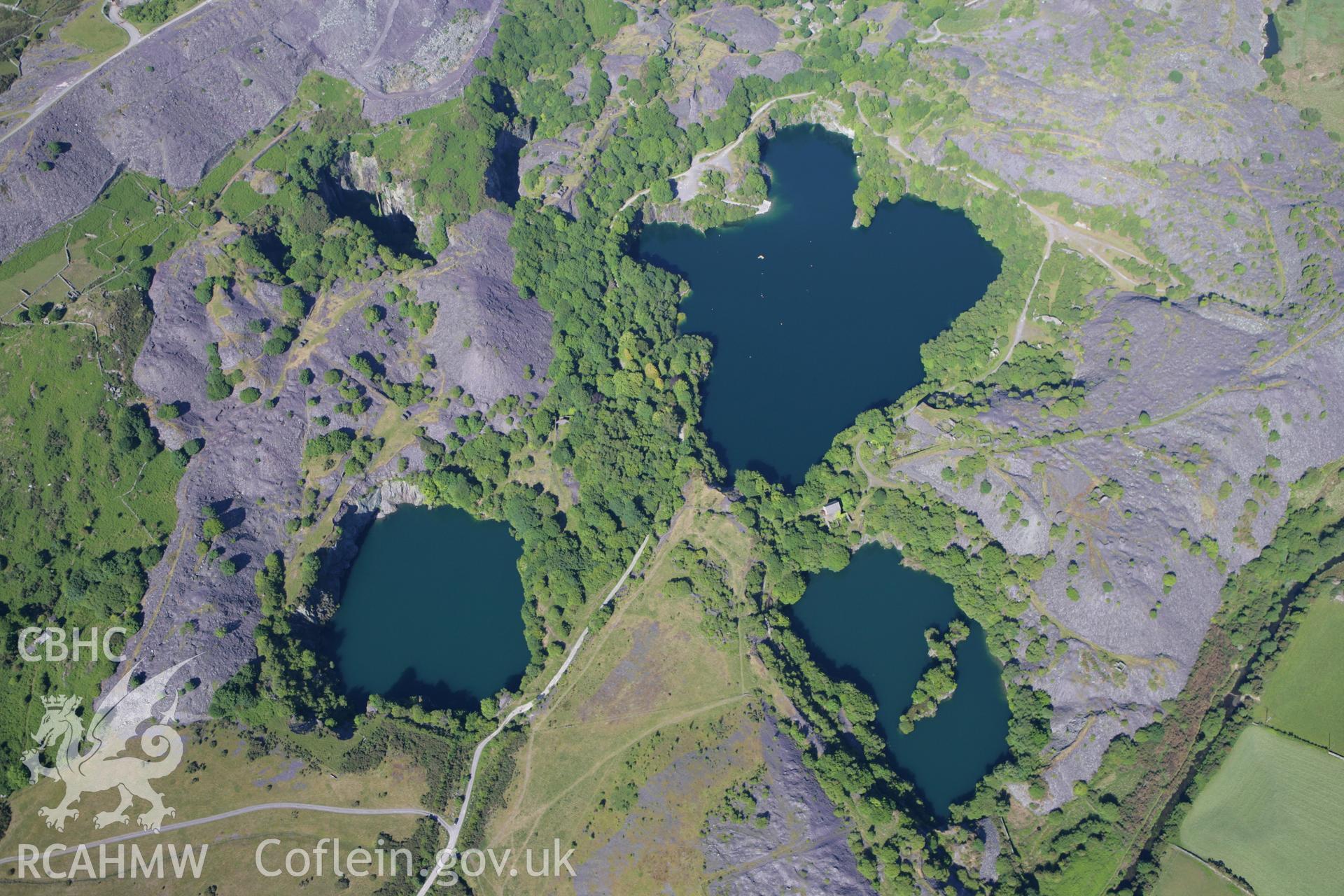 RCAHMW colour oblique photograph of Dorothea Quarry. Taken by Toby Driver on 16/06/2010.