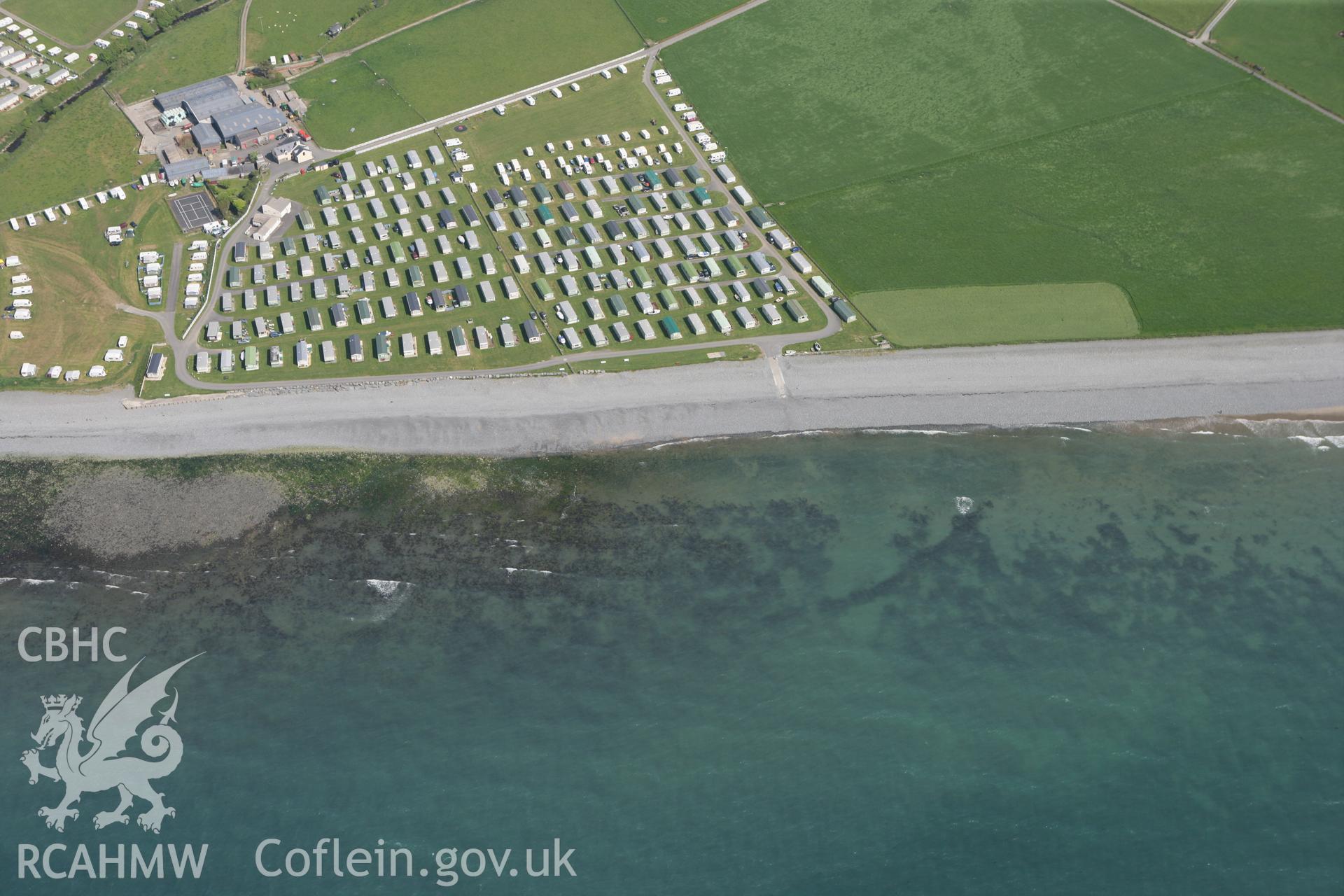 RCAHMW colour oblique photograph of Llanrhystud, fish trap. Taken by Toby Driver on 25/05/2010.