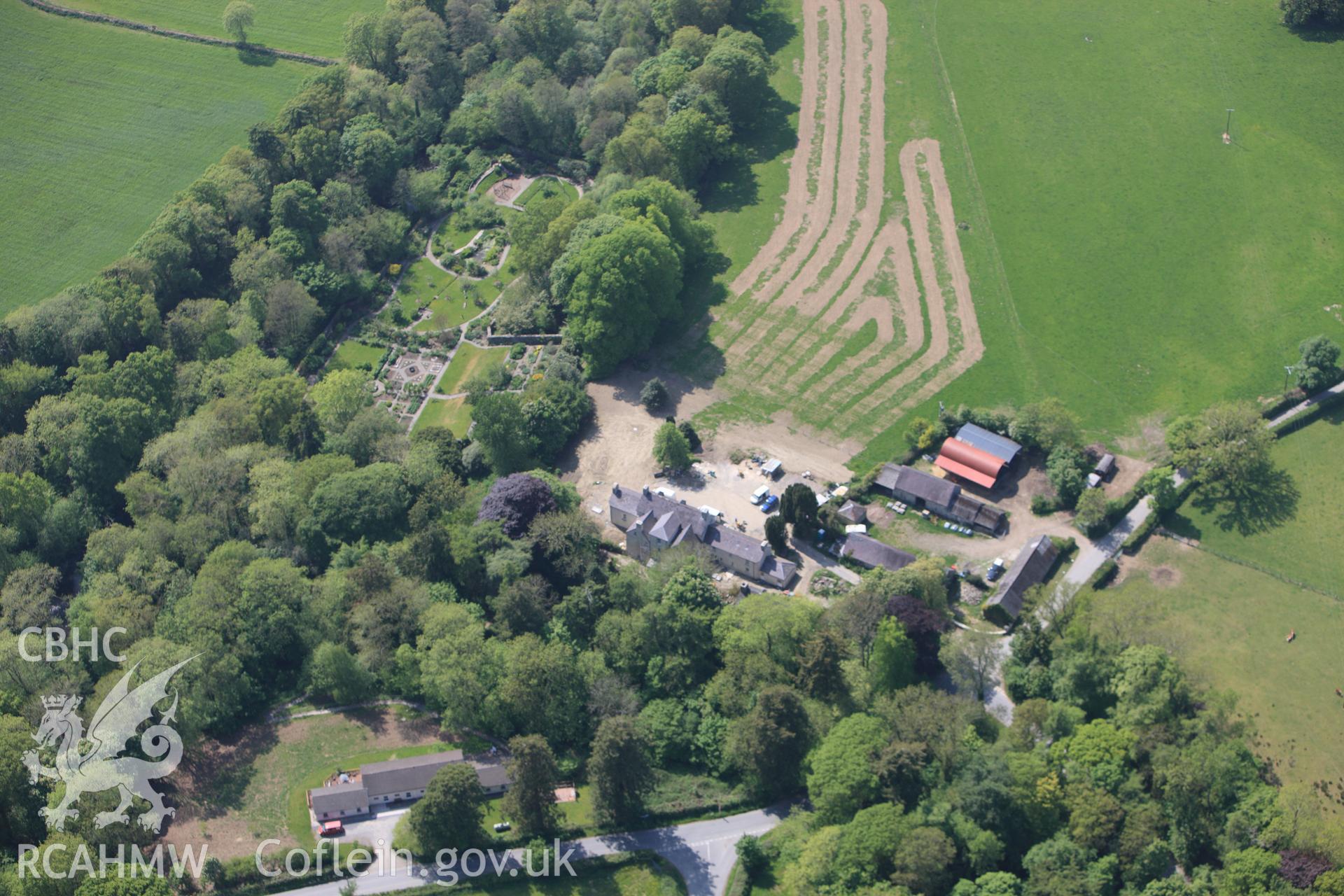 RCAHMW colour oblique photograph of Tyglyn, house. Taken by Toby Driver on 25/05/2010.