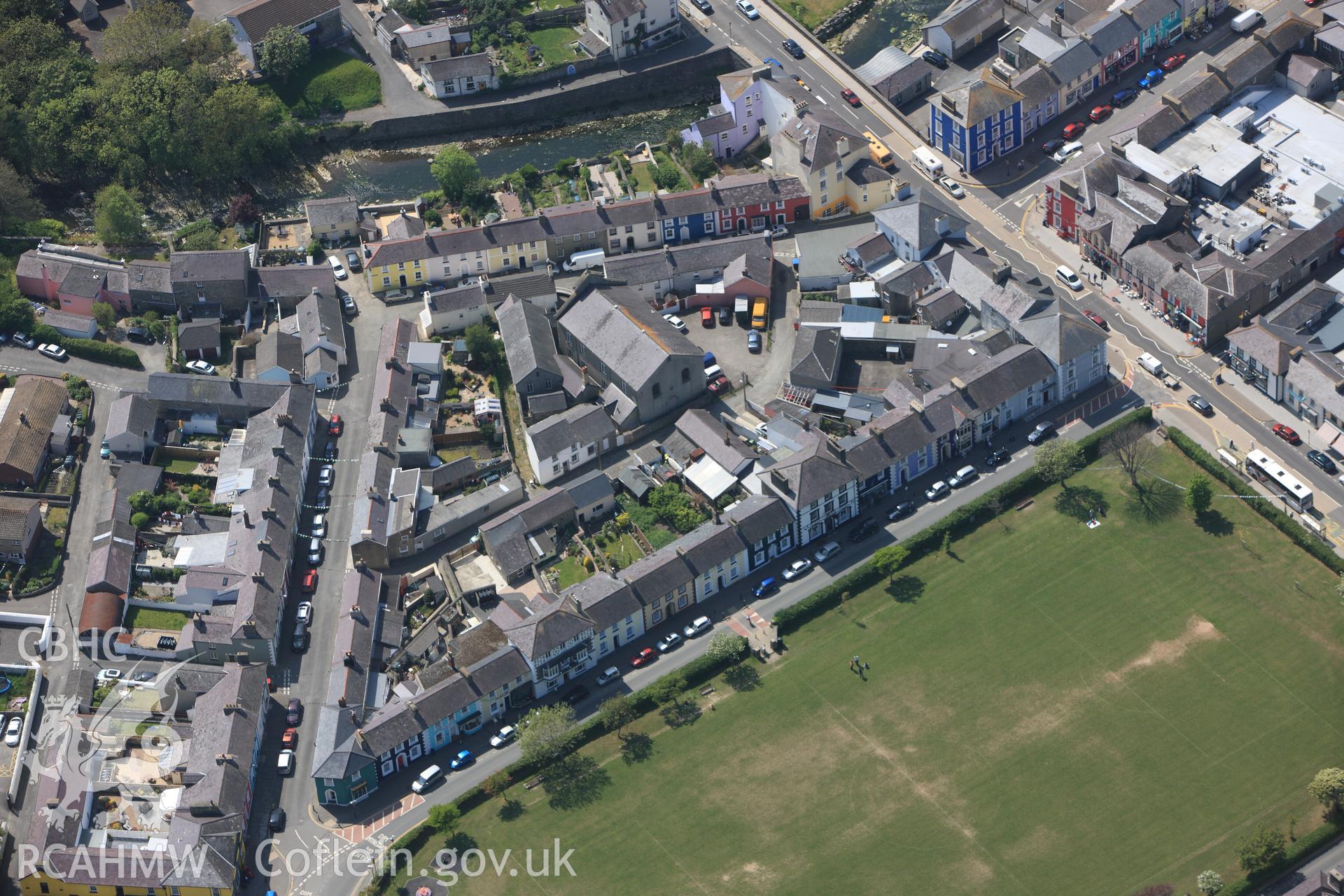 RCAHMW colour oblique photograph of Aberaeron. Taken by Toby Driver on 25/05/2010.