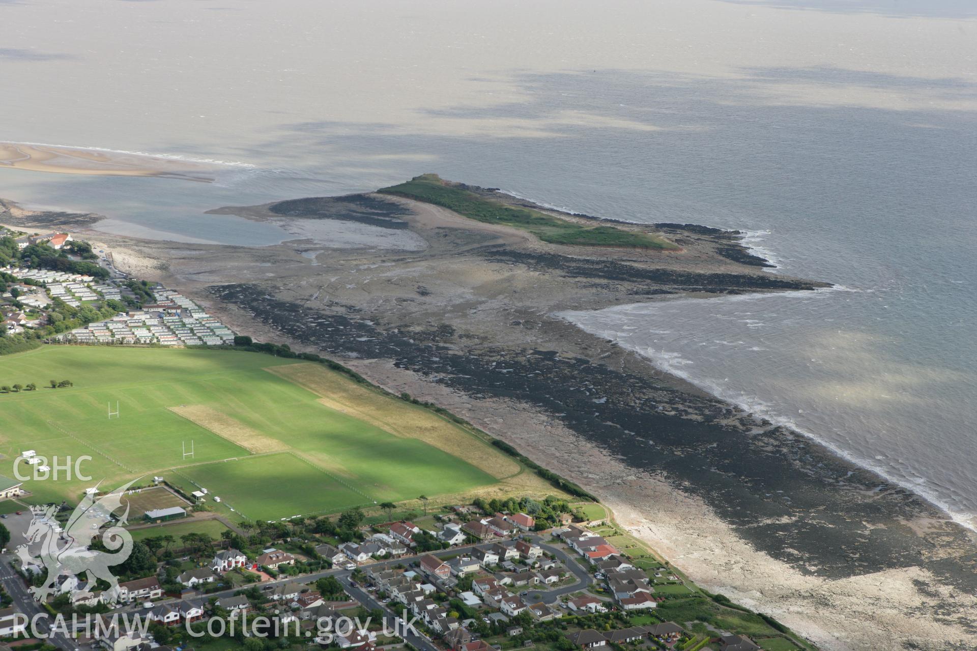 RCAHMW colour oblique photograph of Sully Island, from the north-west. Taken by Toby Driver on 29/07/2010.