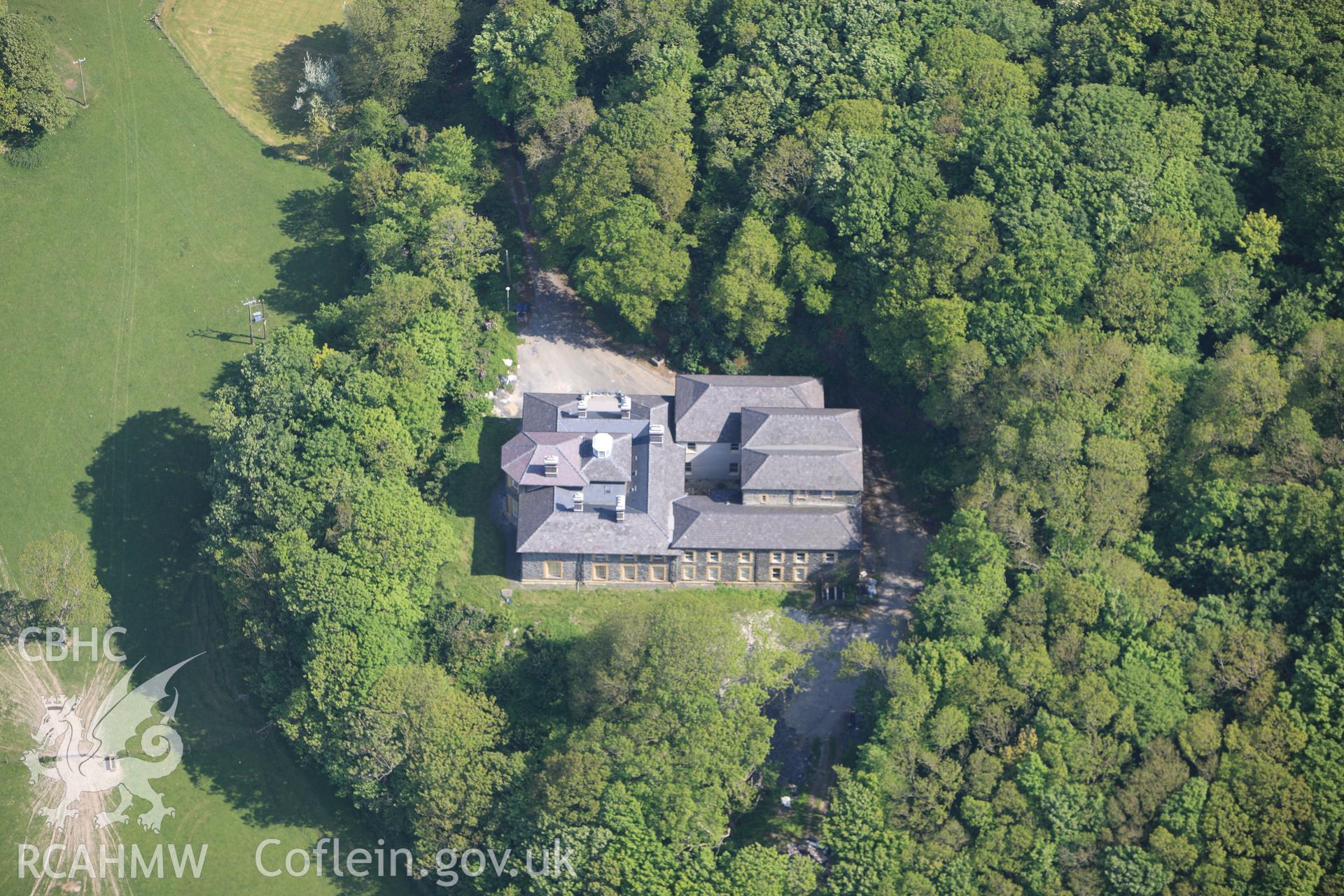 RCAHMW colour oblique photograph of Tanybwlch house. Taken by Toby Driver on 25/05/2010.