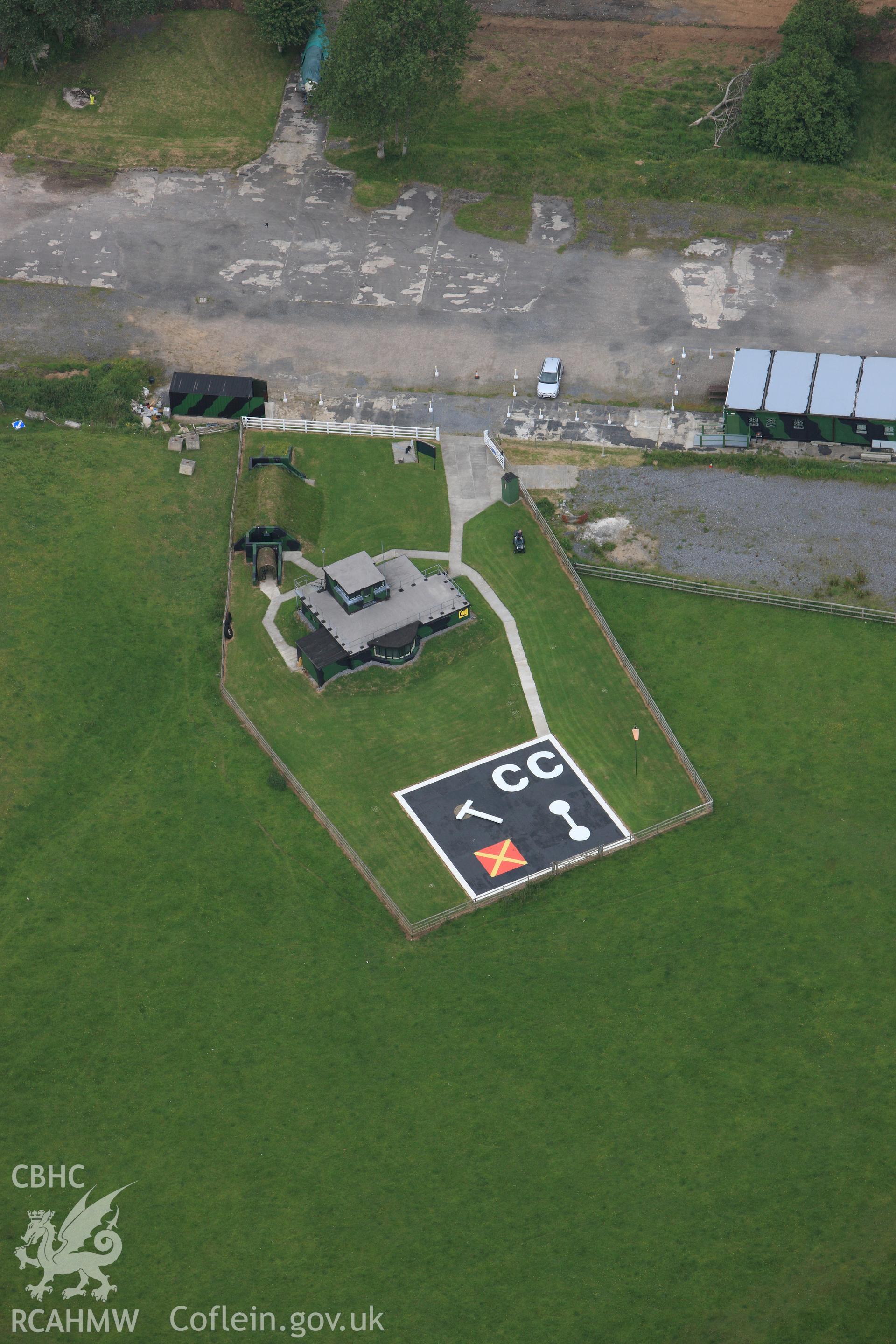 RCAHMW colour oblique photograph of Carew Cheriton Control Tower. Taken by Toby Driver on 11/06/2010.