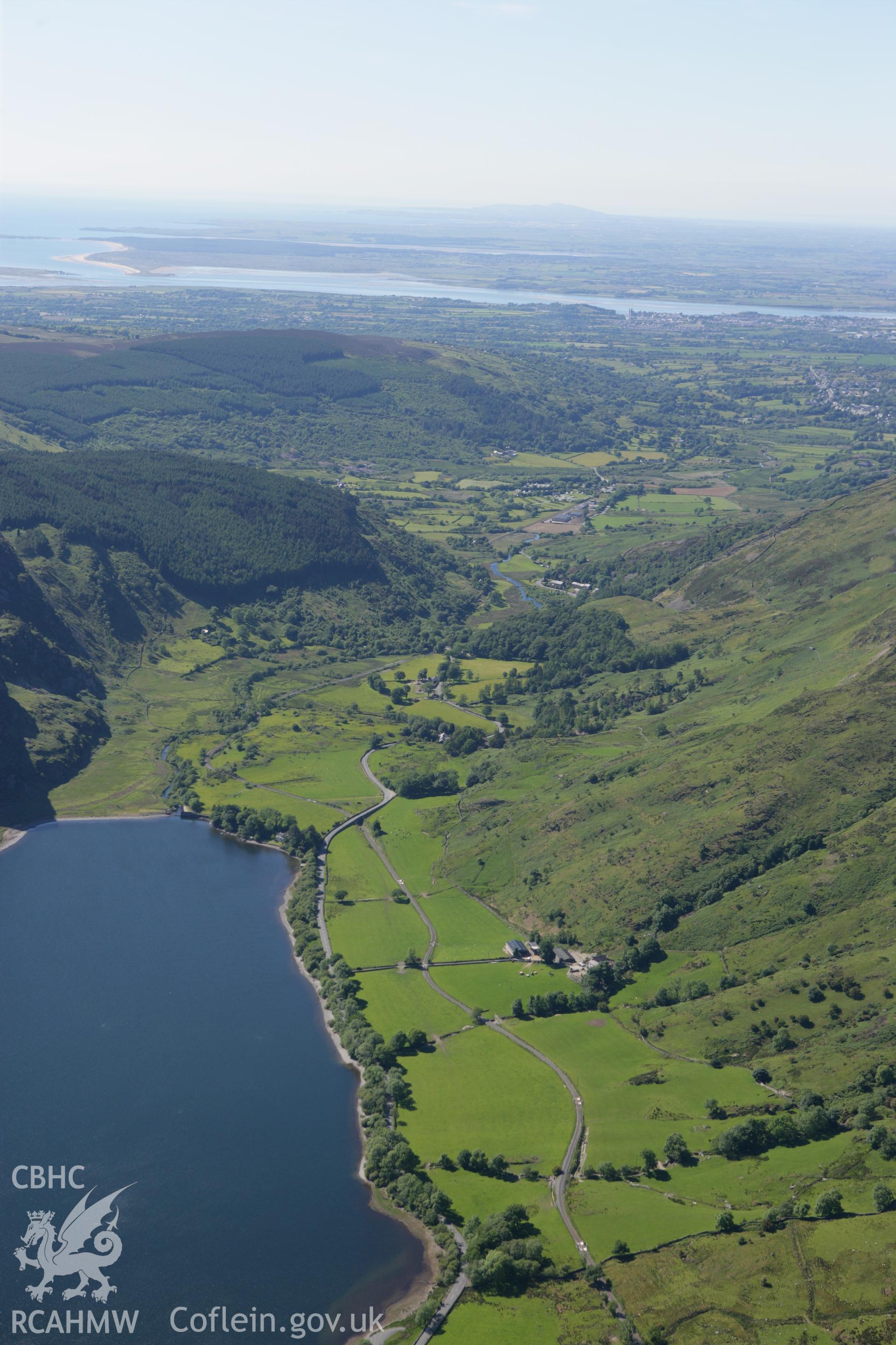 RCAHMW colour oblique photograph of Llyn Cwellyn, looking north-west towards Caernarfon. Taken by Toby Driver on 16/06/2010.