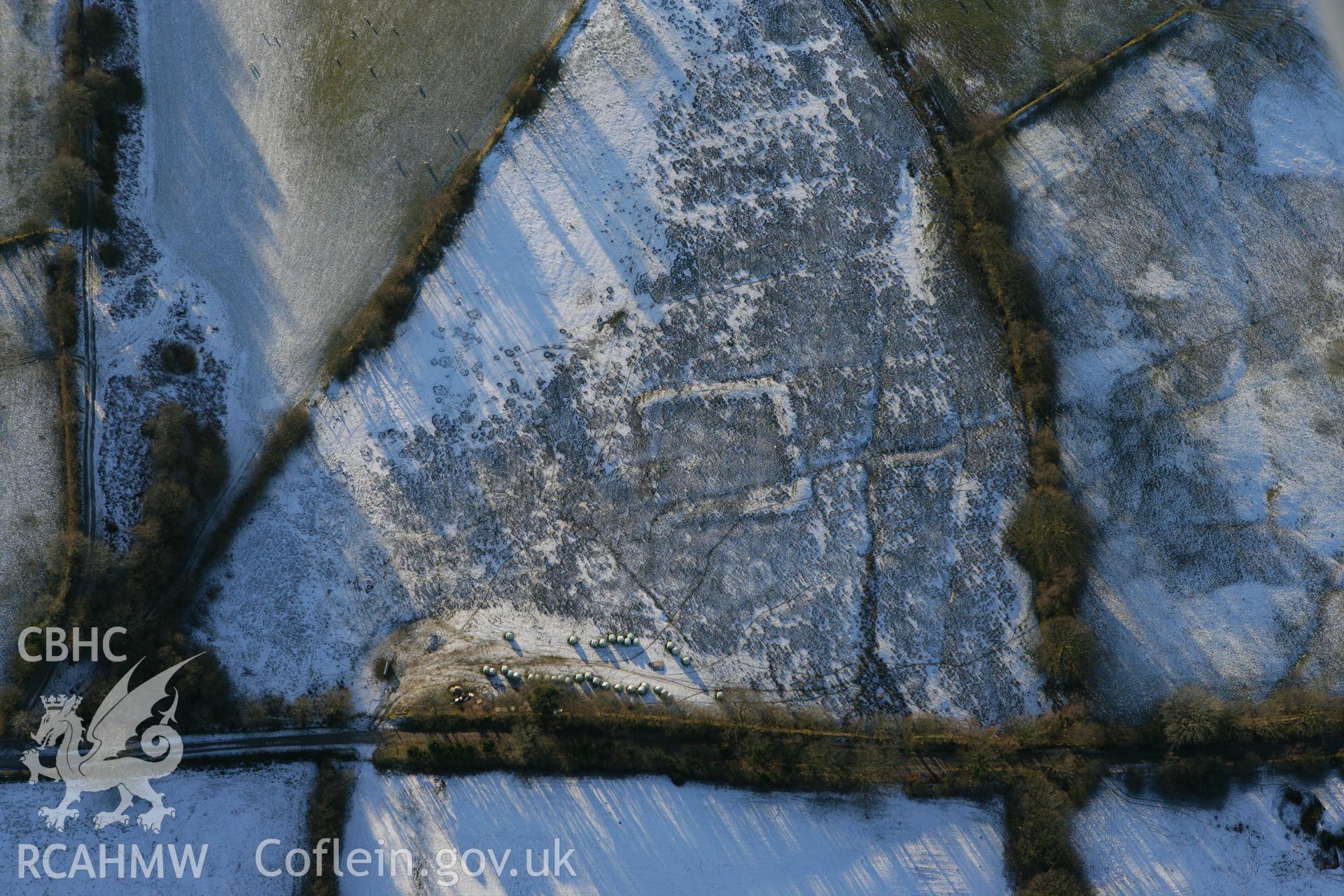 RCAHMW colour oblique photograph of Hafod-Fawr Roman camp. Taken by Toby Driver on 08/12/2010.