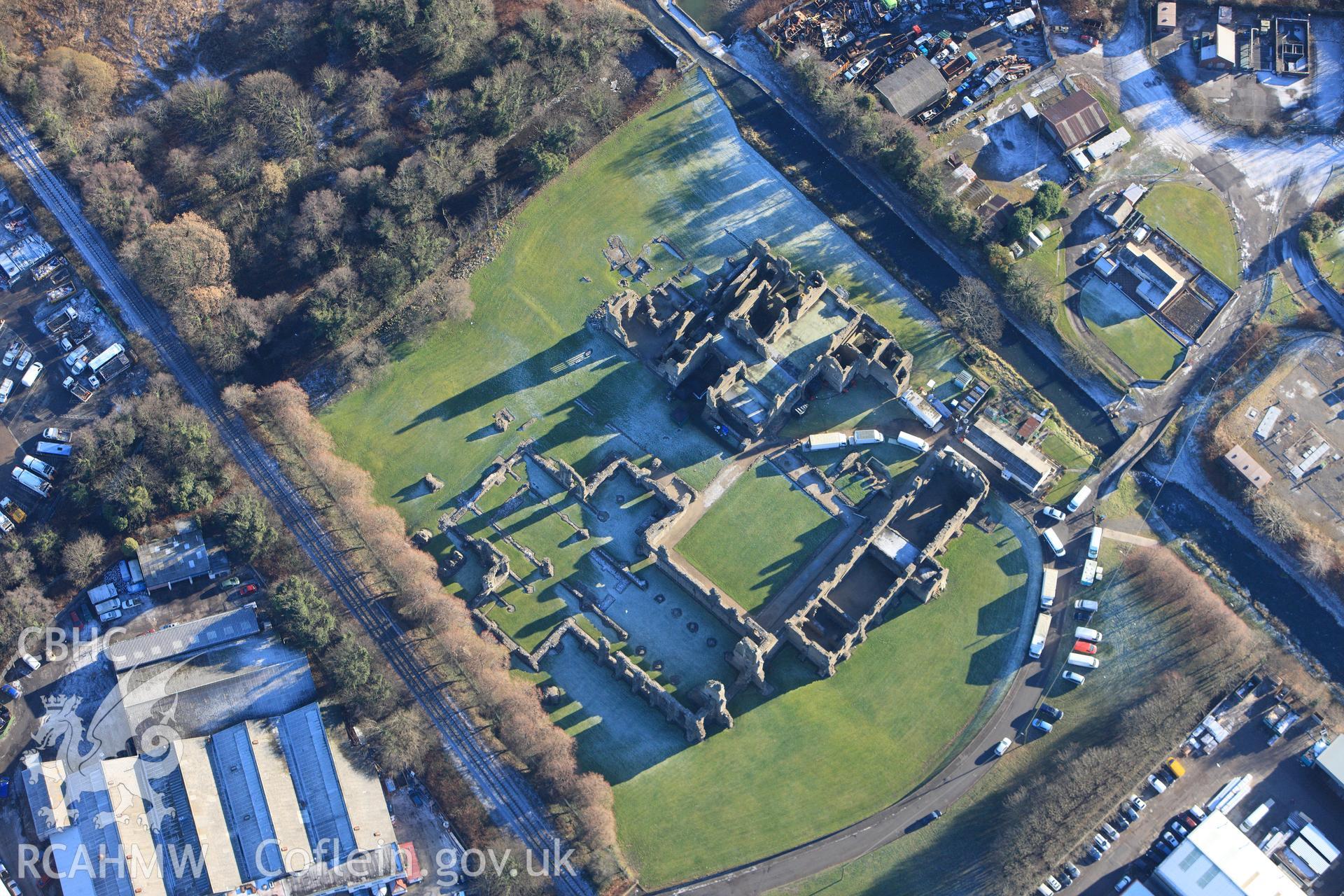 RCAHMW colour oblique photograph of Neath Abbey. Taken by Toby Driver on 08/12/2010.