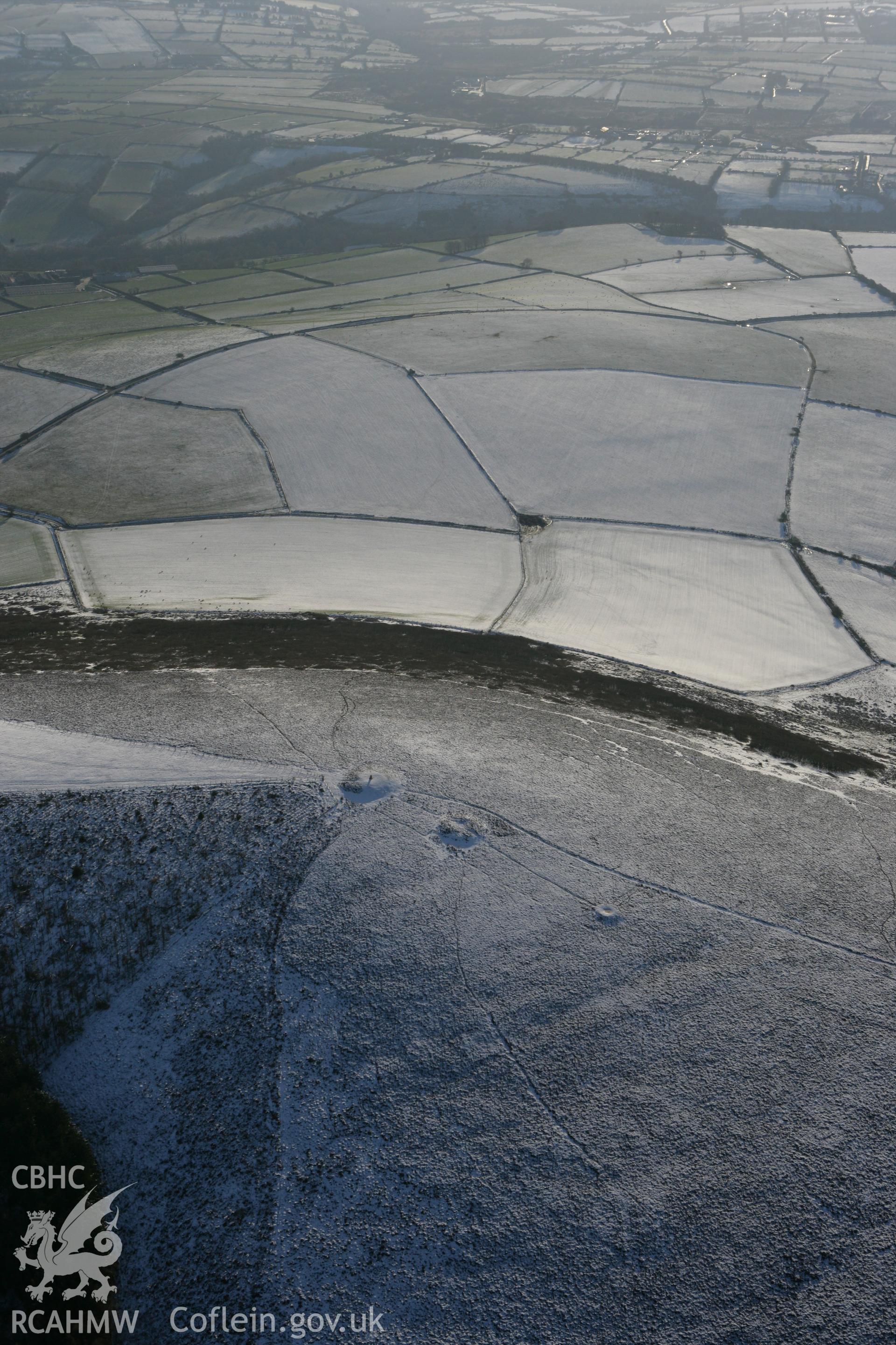 RCAHMW colour oblique photograph of Frenni Fawr cairns. Taken by Toby Driver on 01/12/2010.