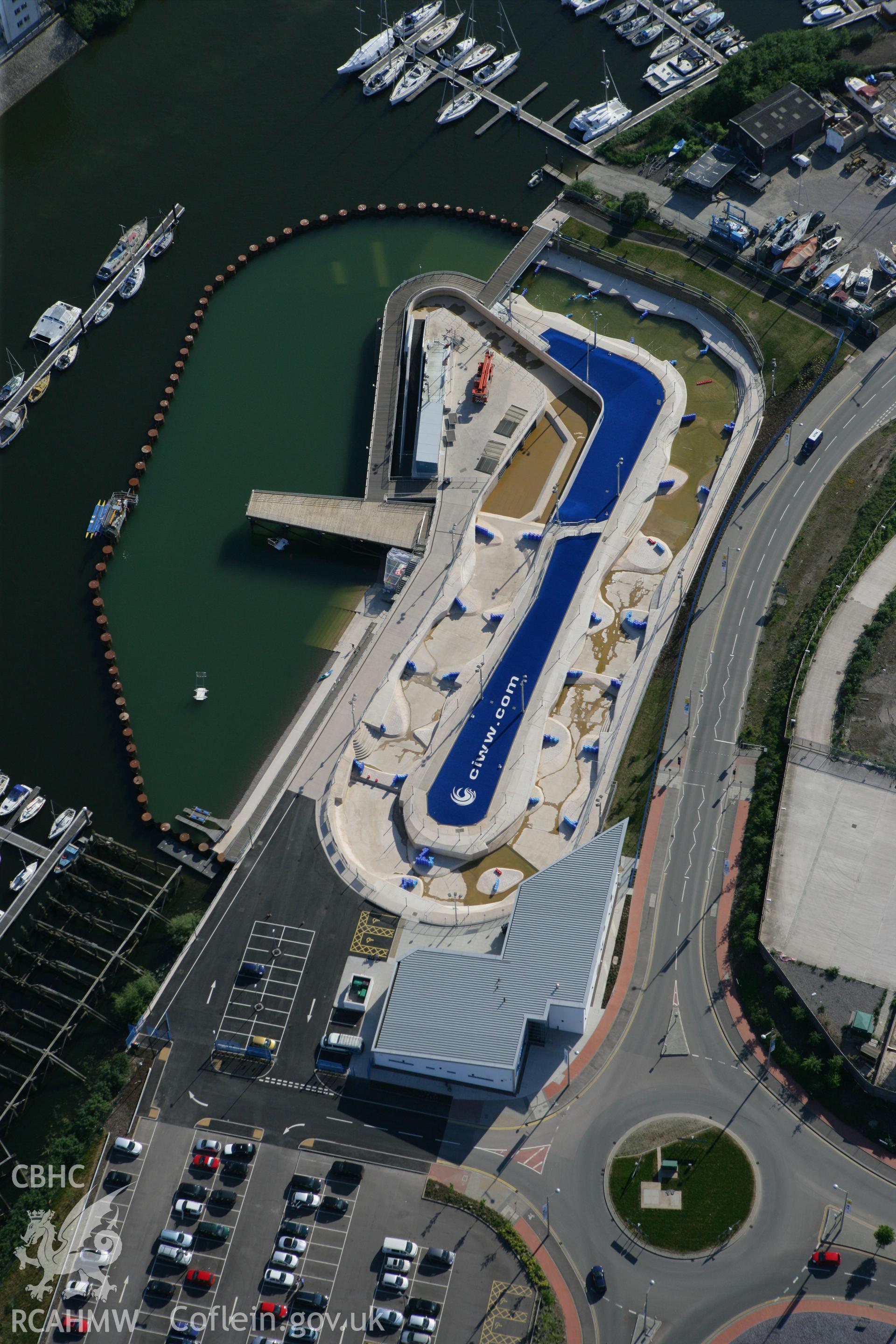 RCAHMW colour oblique photograph of Cardiff International White Water Centre. Taken by Toby Driver on 24/05/2010.