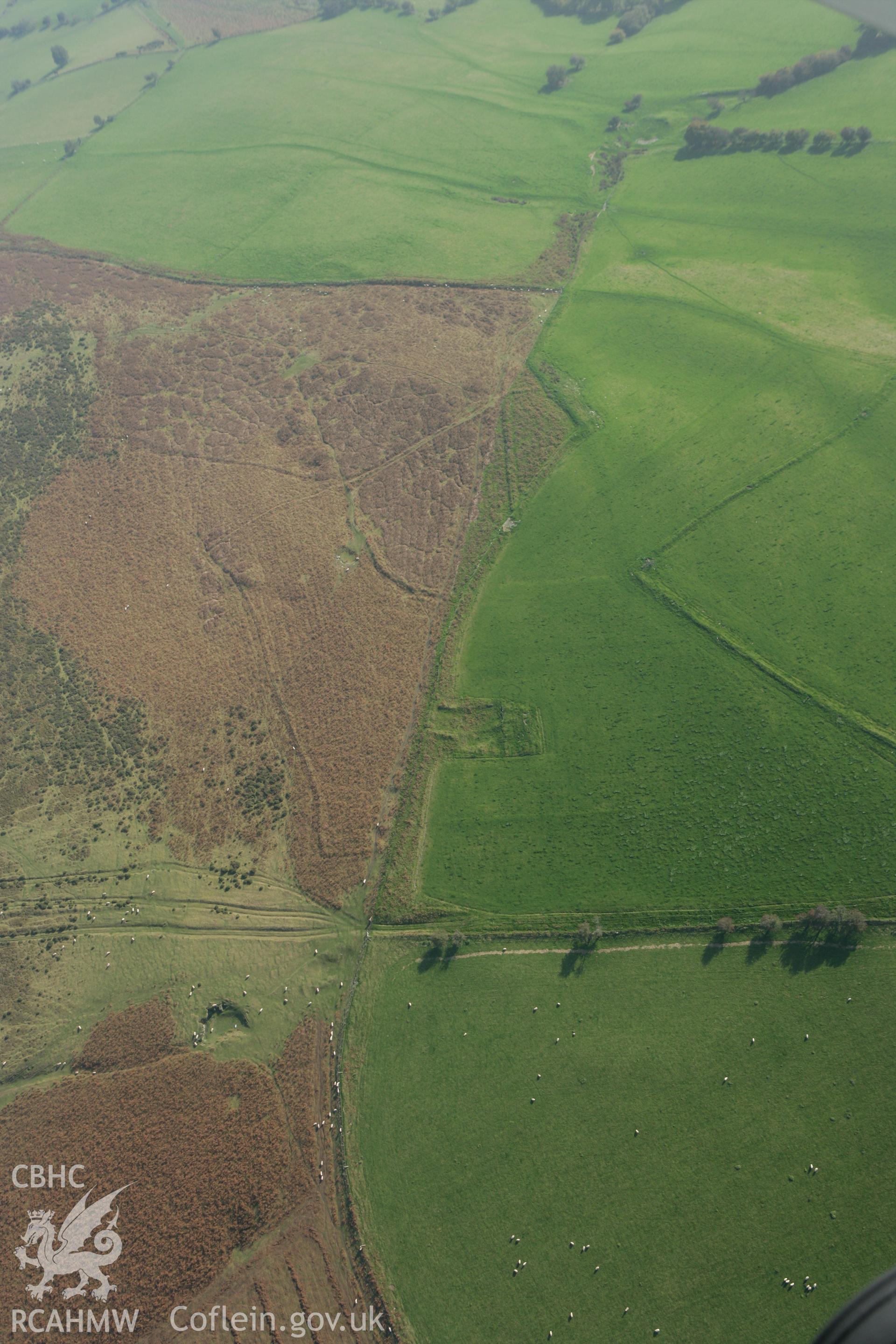 RCAHMW colour oblique photograph of Cefn Wylfre Deserted Rural Settlement. Taken by Toby Driver on 13/10/2010.