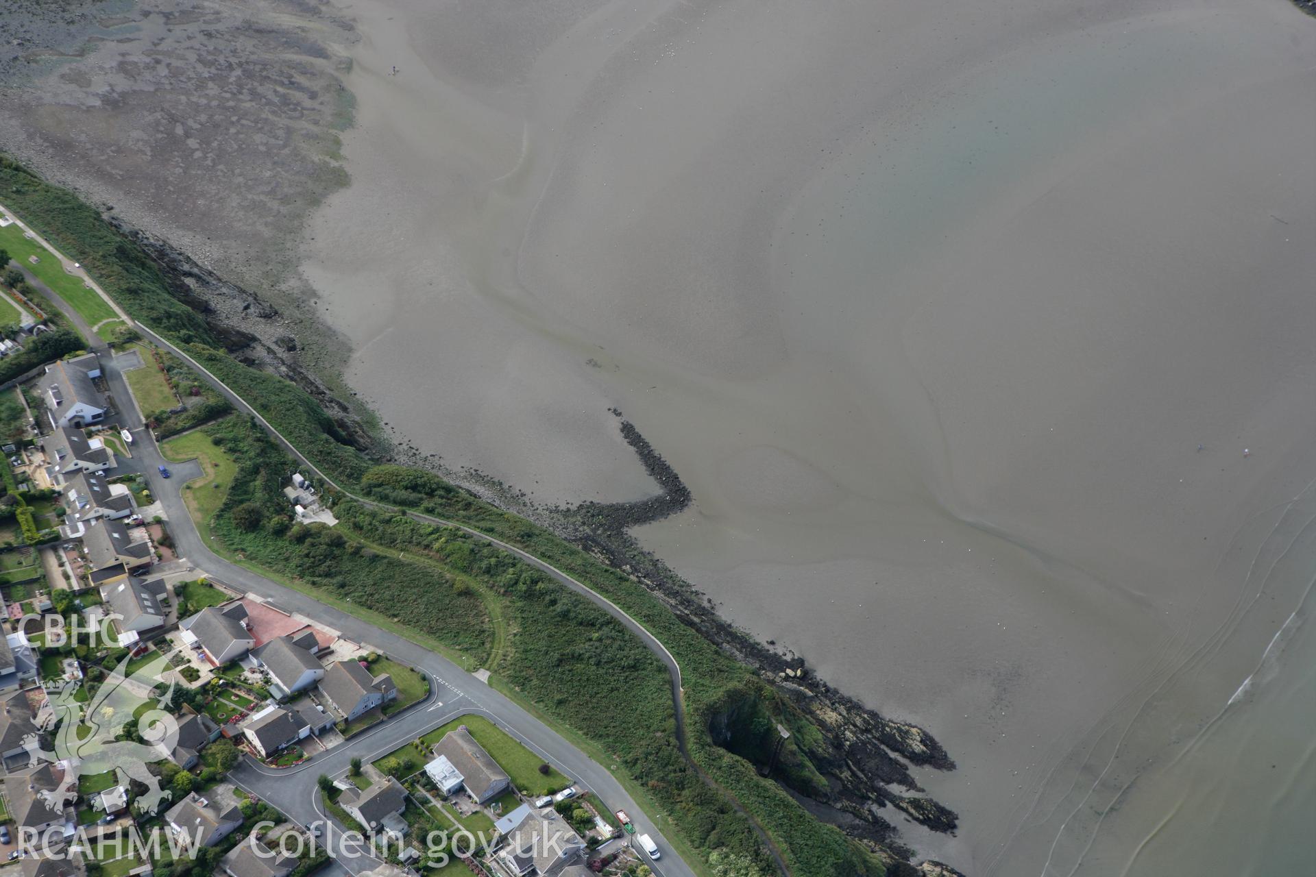 RCAHMW colour oblique photograph of Fishguard Harbour South-East Fish Trap. Taken by Toby Driver on 09/09/2010.