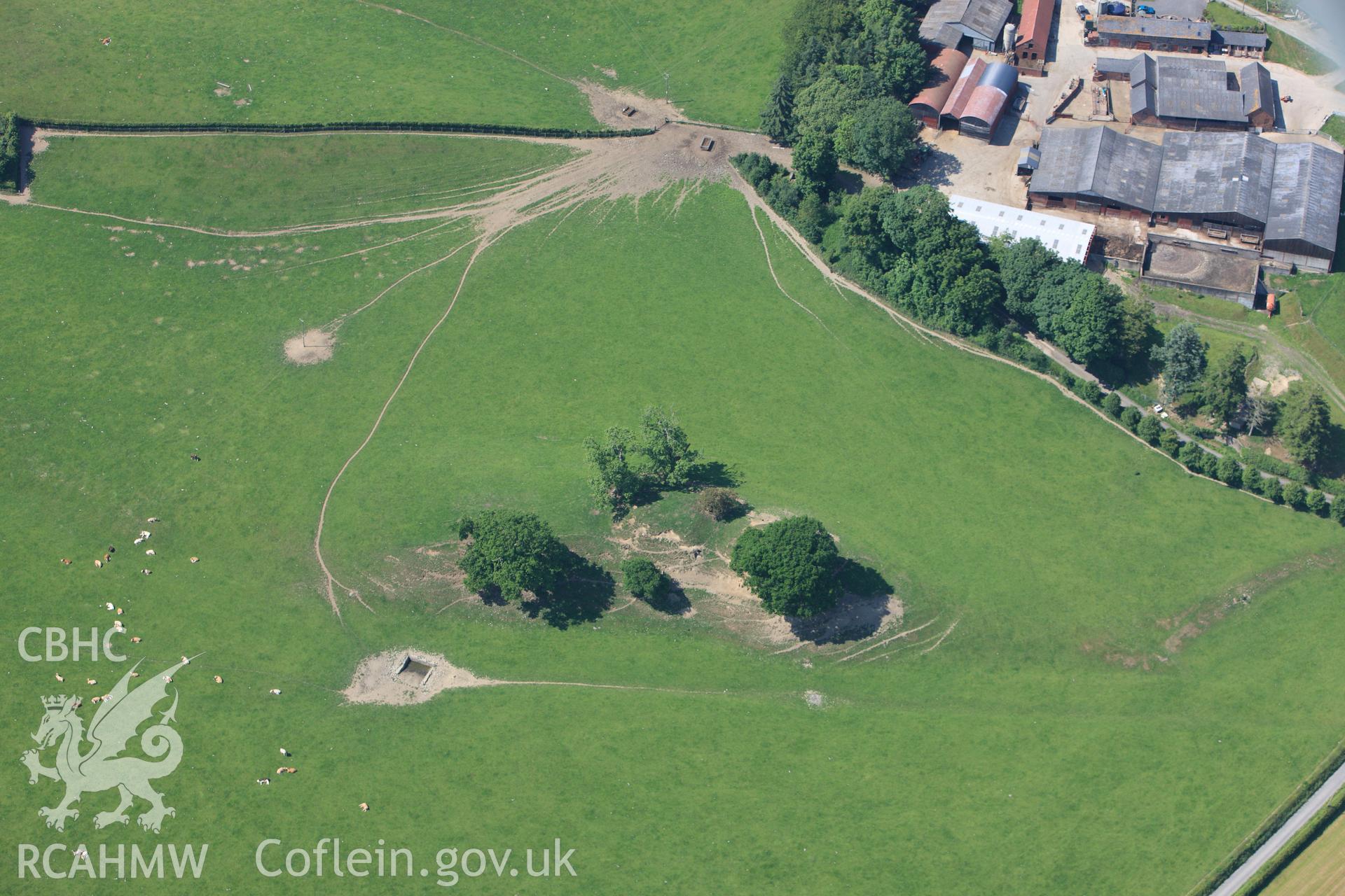 RCAHMW colour oblique photograph of Llyssun Castle. Taken by Toby Driver on 16/06/2010.