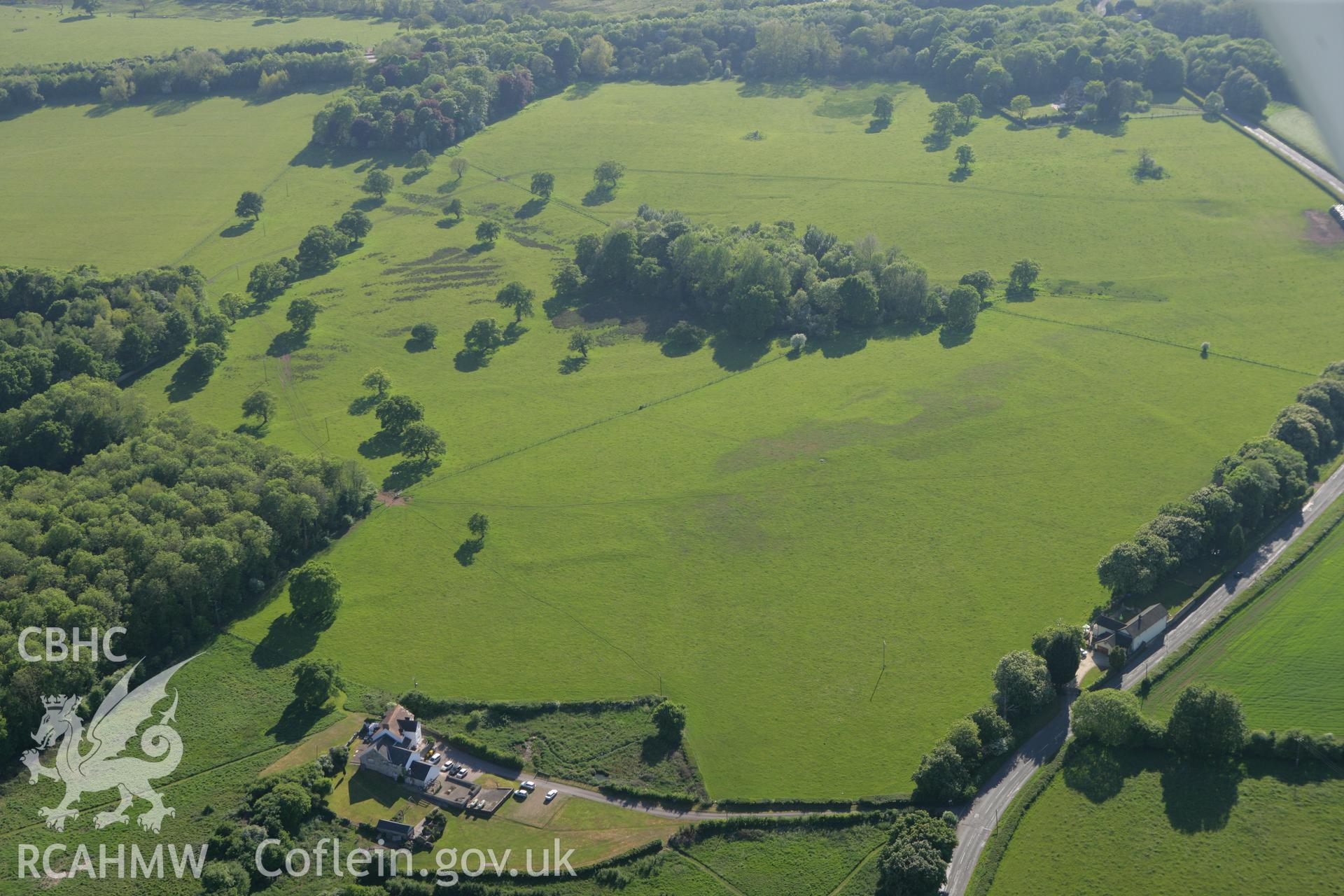 RCAHMW colour oblique photograph of Tregochas, earthworks of field systems. Taken by Toby Driver on 24/05/2010.