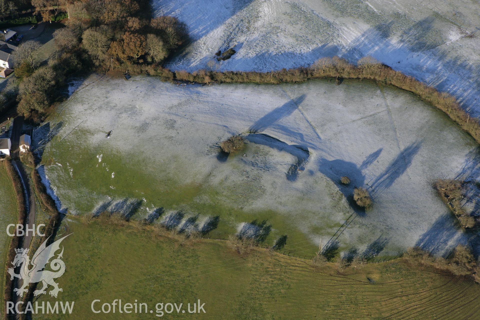 RCAHMW colour oblique photograph of Castell Moel. Taken by Toby Driver on 08/12/2010.