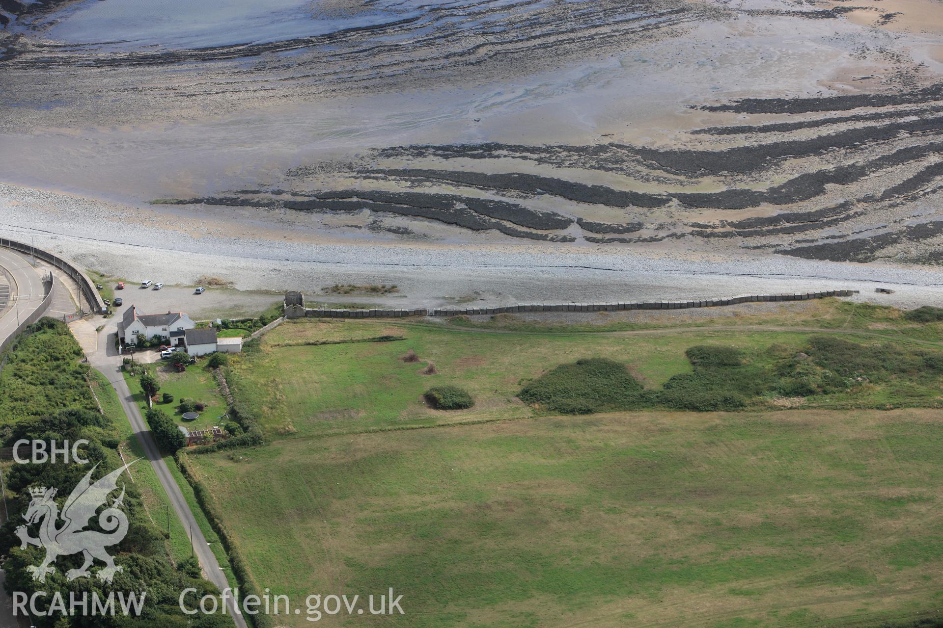 RCAHMW colour oblique photograph of Limpert Farmhouse, Limpert Bay. Taken by Toby Driver on 29/07/2010.