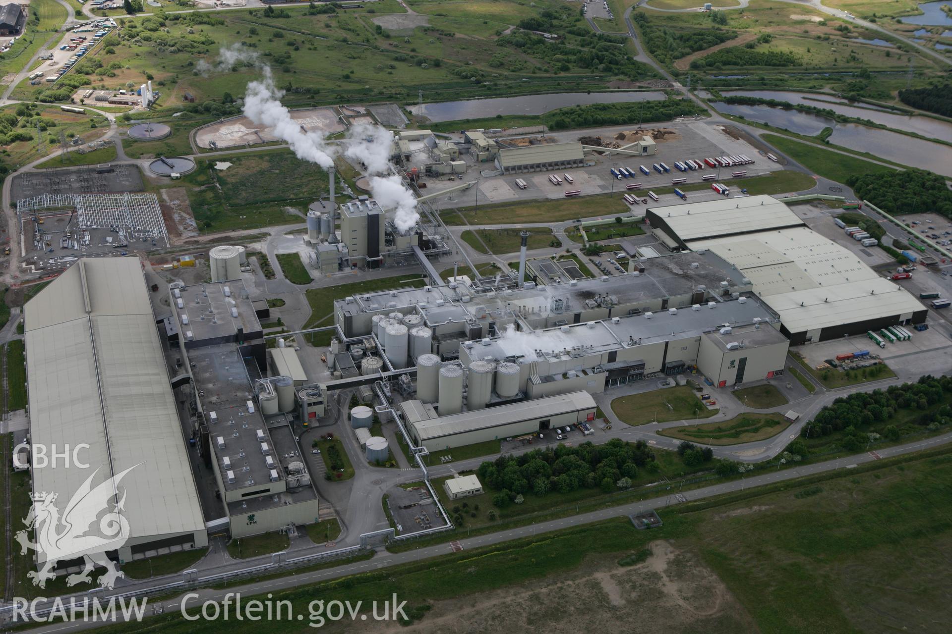 RCAHMW colour oblique photograph of Papermill, Connah's Quay. Taken by Toby Driver on 27/05/2010.