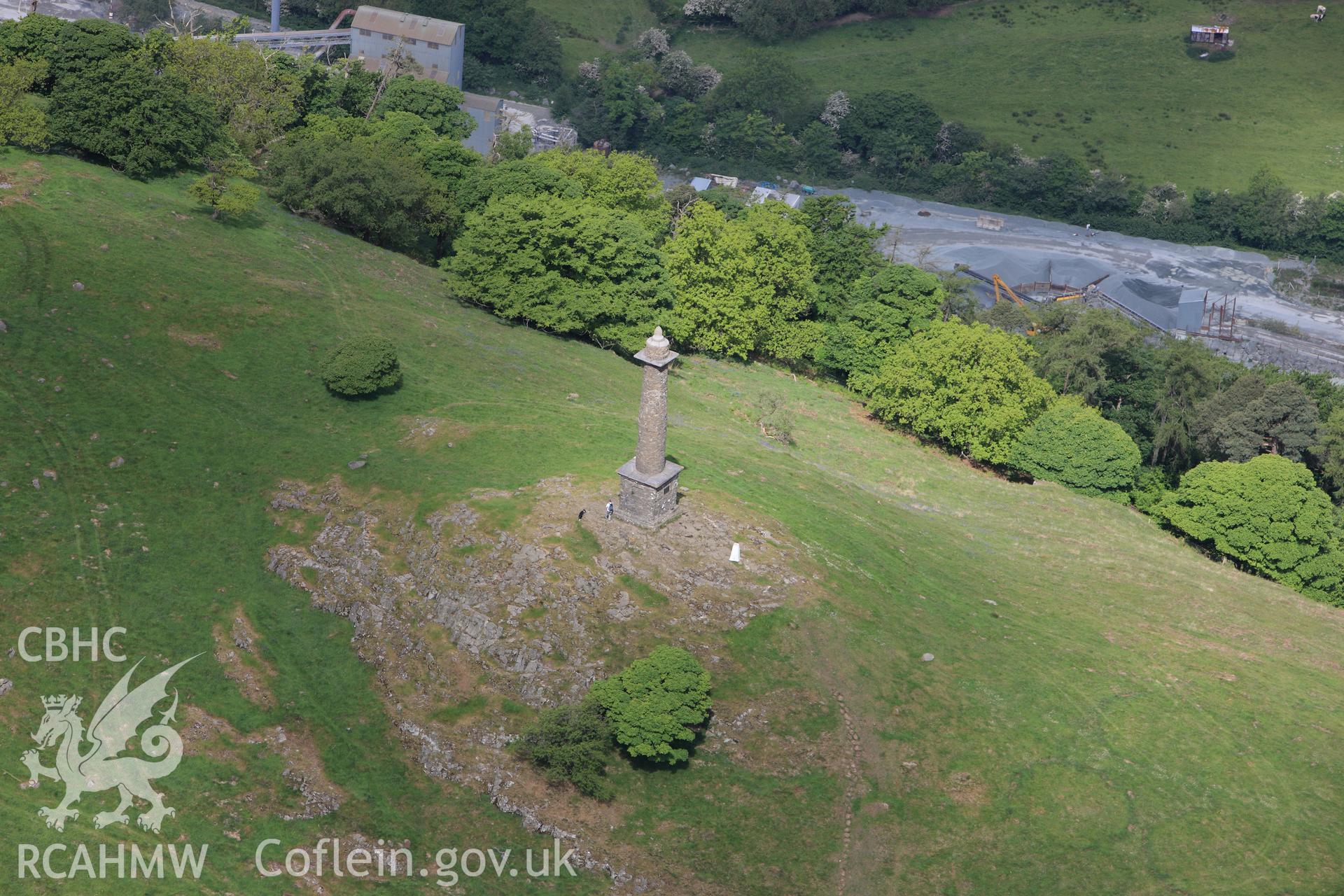 RCAHMW colour oblique photograph of Rodney's pillar. Taken by Toby Driver on 27/05/2010.