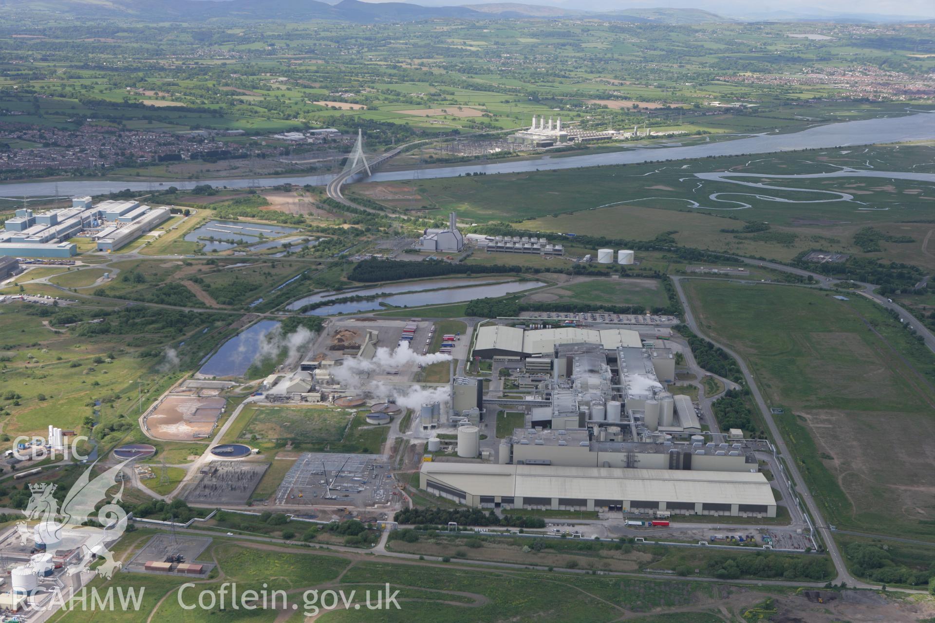 RCAHMW colour oblique photograph of Papermill, Connah's Quay. Taken by Toby Driver on 27/05/2010.