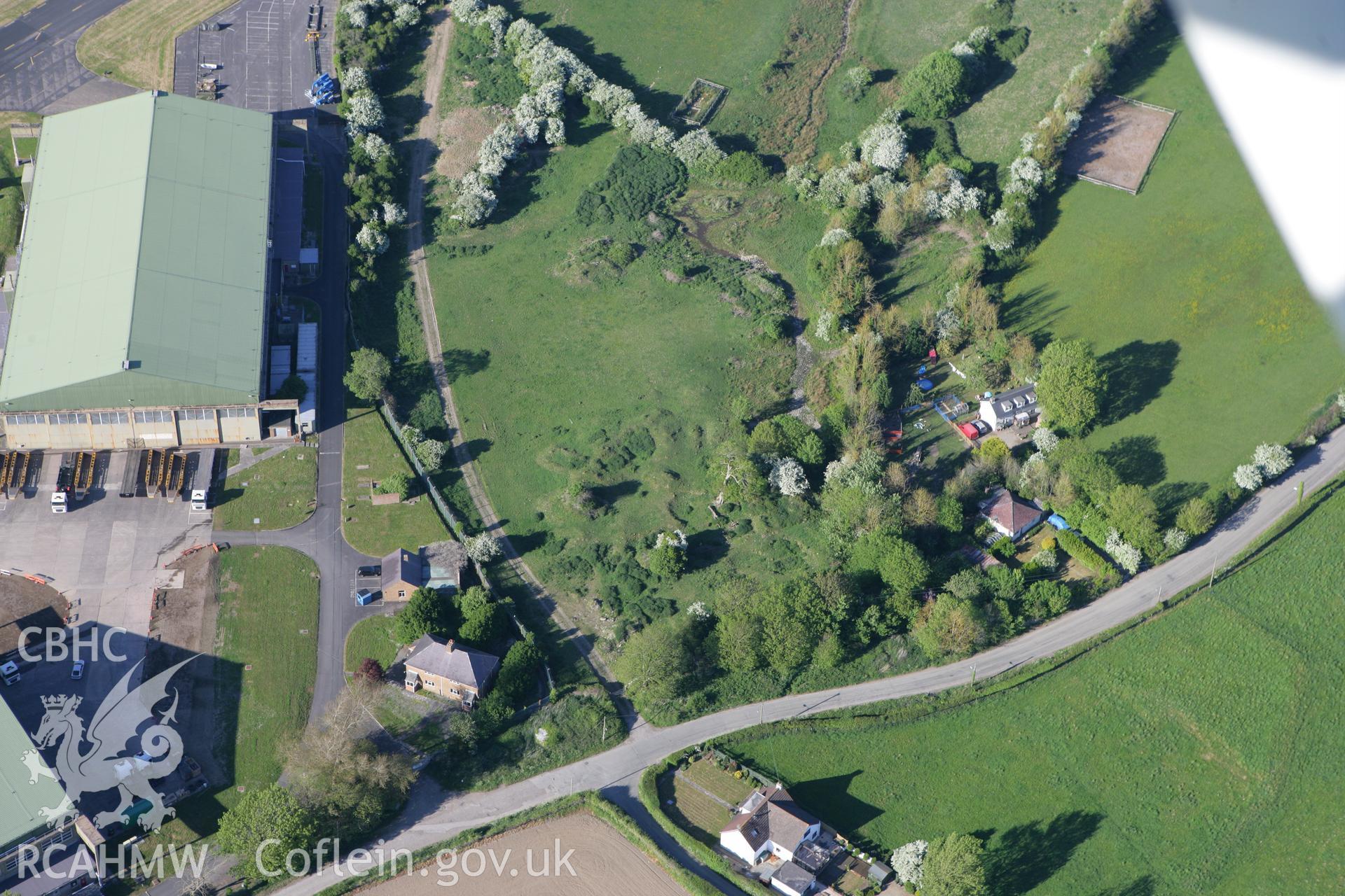 RCAHMW colour oblique photograph of West Orchard Manor, St. Athan. Taken by Toby Driver on 24/05/2010.