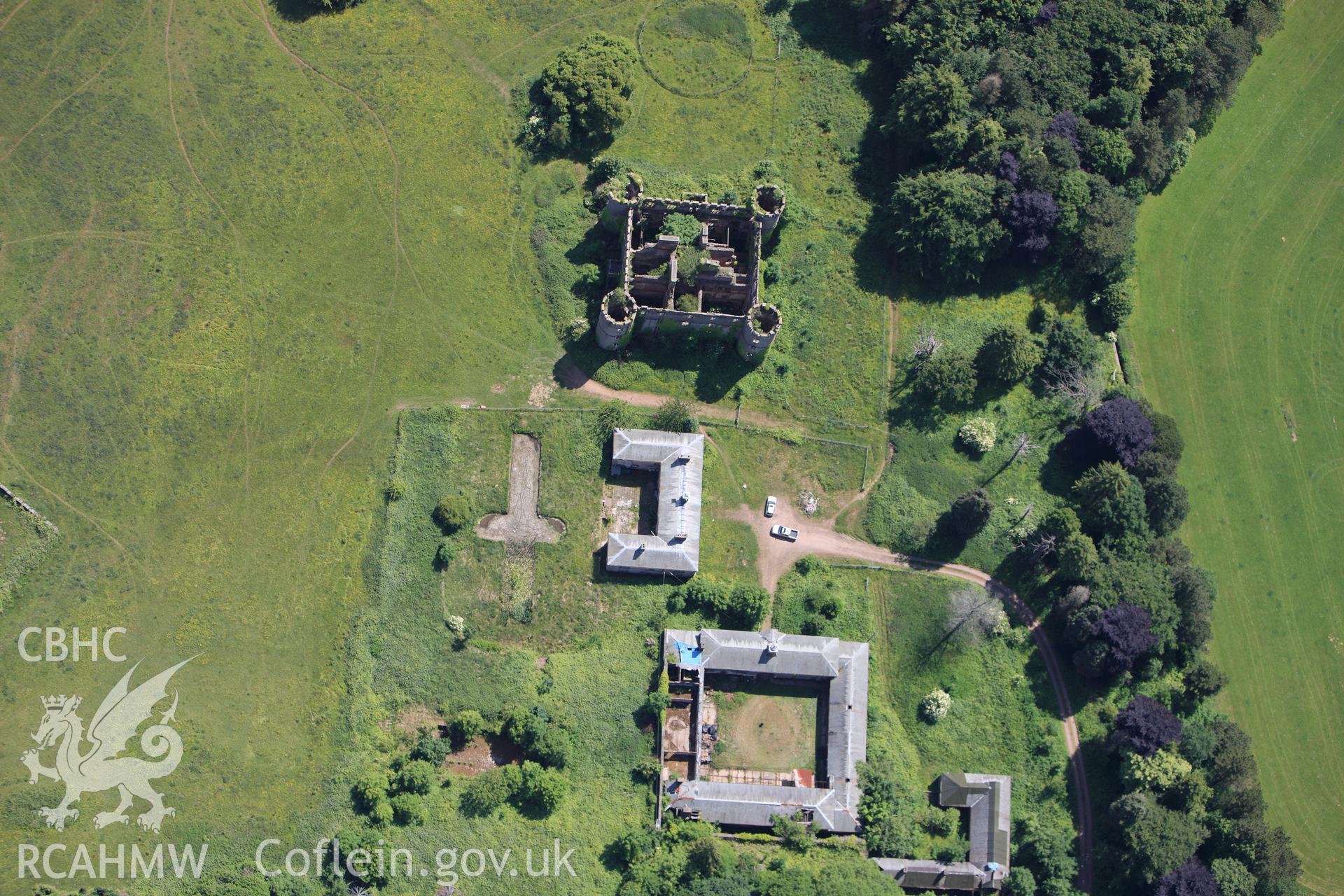 RCAHMW colour oblique photograph of Ruperra Castle. Taken by Toby Driver on 21/06/2010.