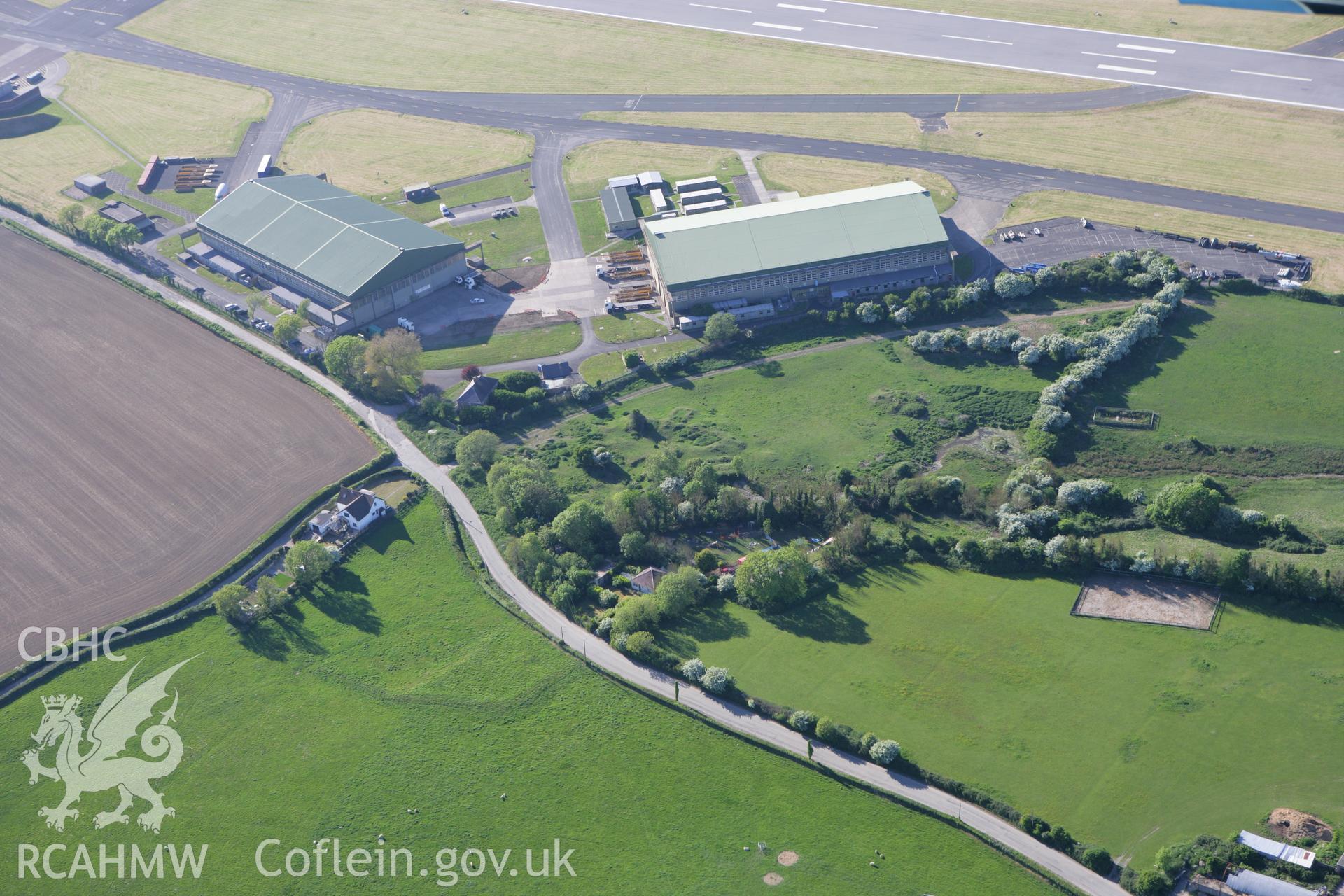 RCAHMW colour oblique photograph of West Orchard Manor, St. Athan. Taken by Toby Driver on 24/05/2010.