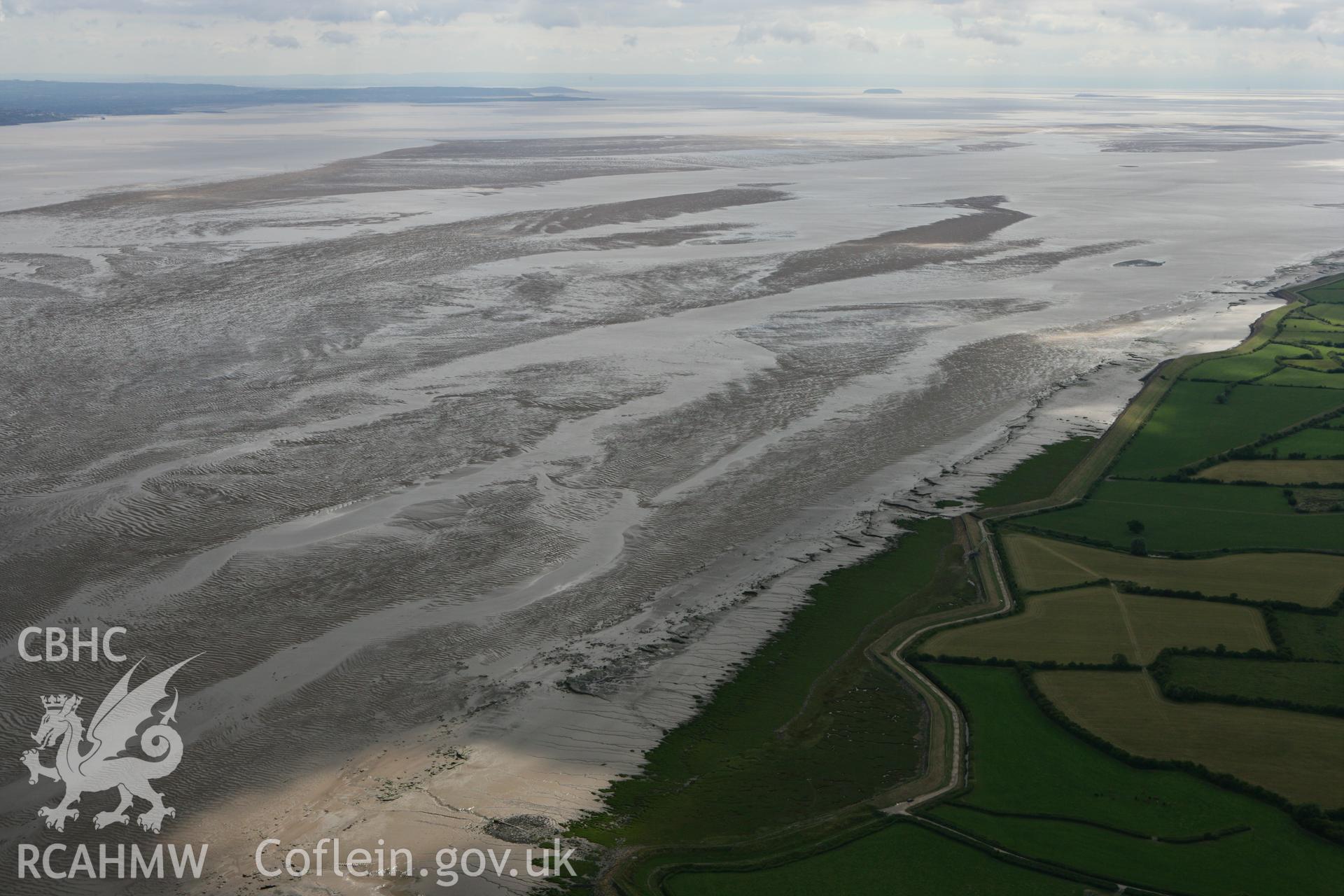 RCAHMW colour oblique photograph of the site of the Magor Pill wrecks. Taken by Toby Driver on 29/07/2010.