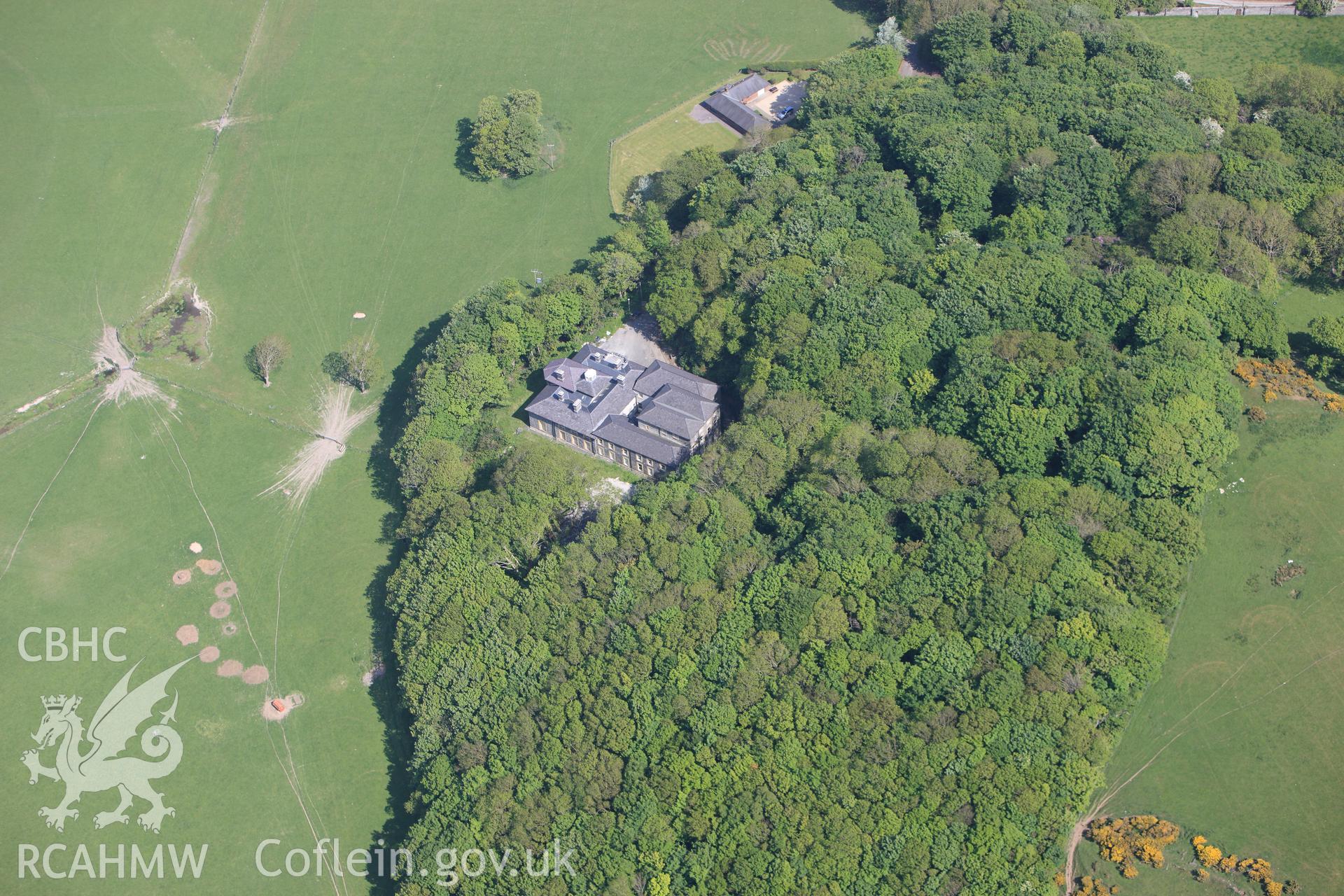 RCAHMW colour oblique photograph of Tanybwlch house. Taken by Toby Driver on 25/05/2010.