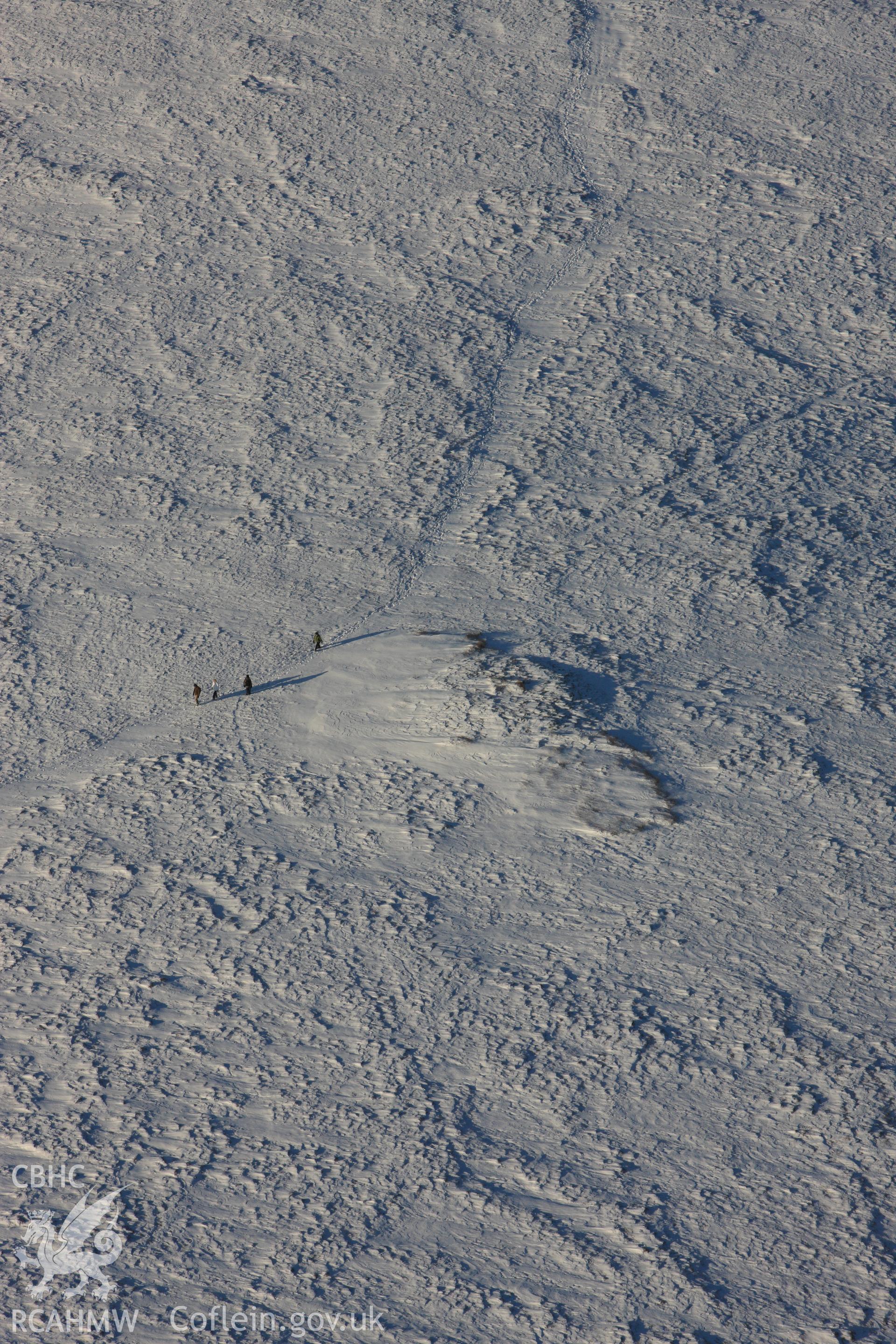 RCAHMW colour oblique photograph of Foel Cwm-cerwyn cairn. Taken by Toby Driver on 01/12/2010.