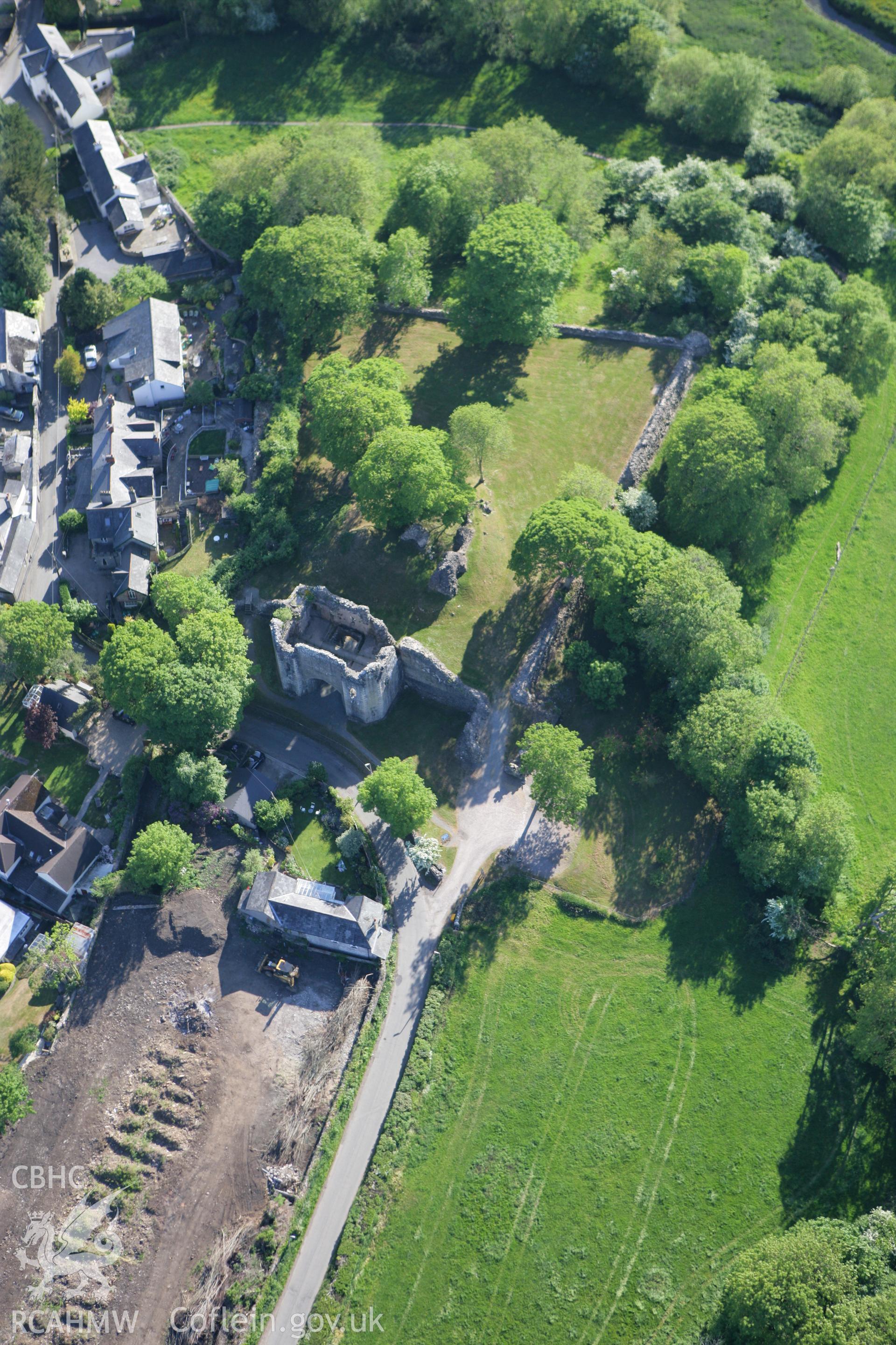 RCAHMW colour oblique photograph of St. Quintin's Castle (Cowbridge Castle). Taken by Toby Driver on 24/05/2010.