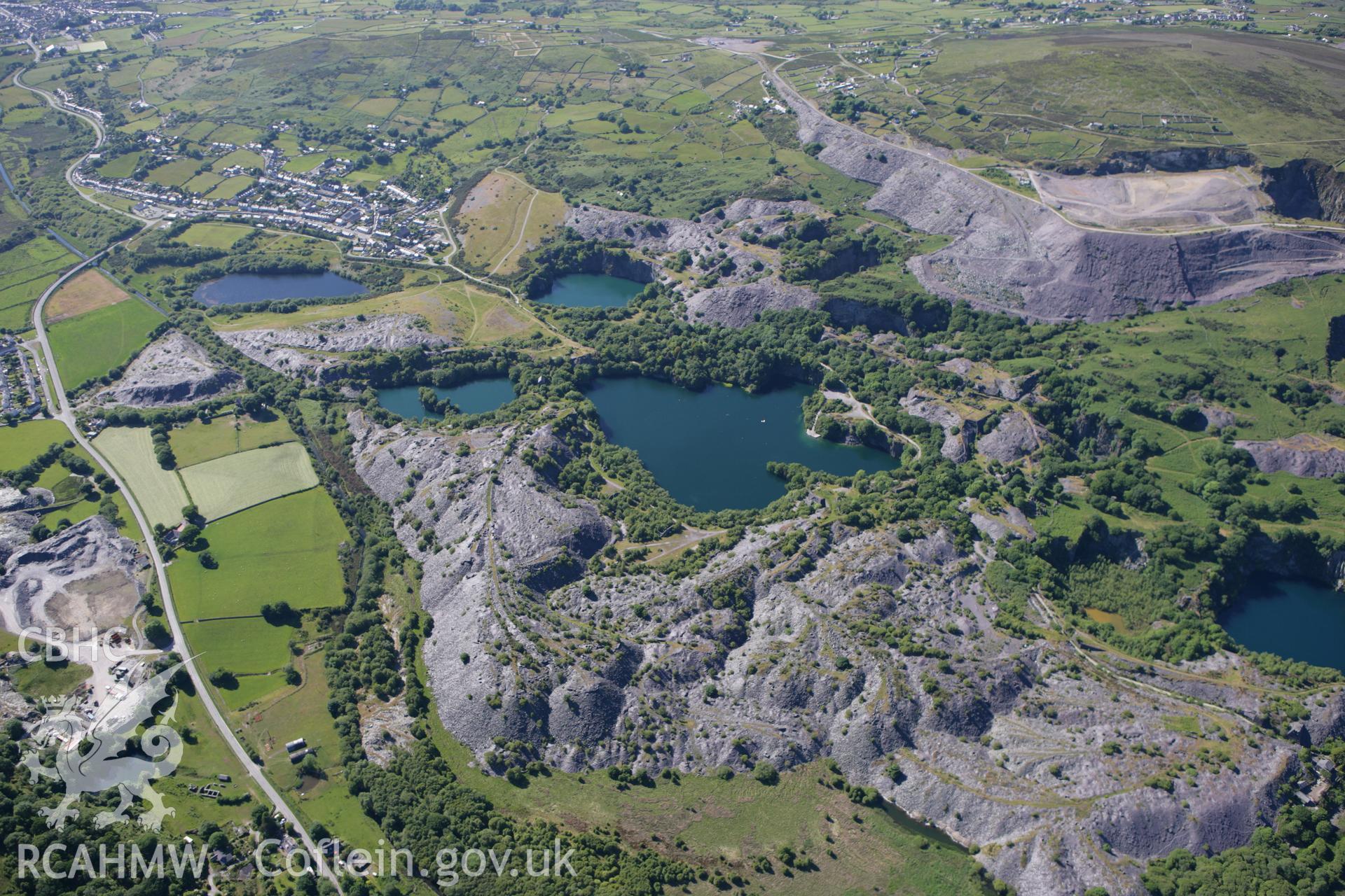 RCAHMW colour oblique photograph of Dorothea Quarry. Taken by Toby Driver on 16/06/2010.