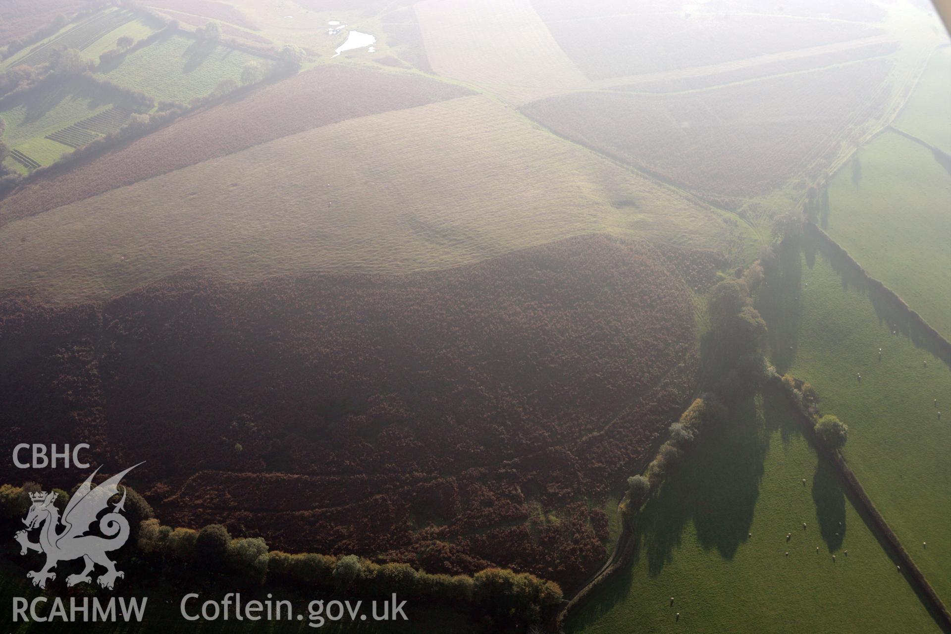 RCAHMW colour oblique photograph of Lettypeod Deserted Rural Settlement. Taken by Toby Driver on 13/10/2010.