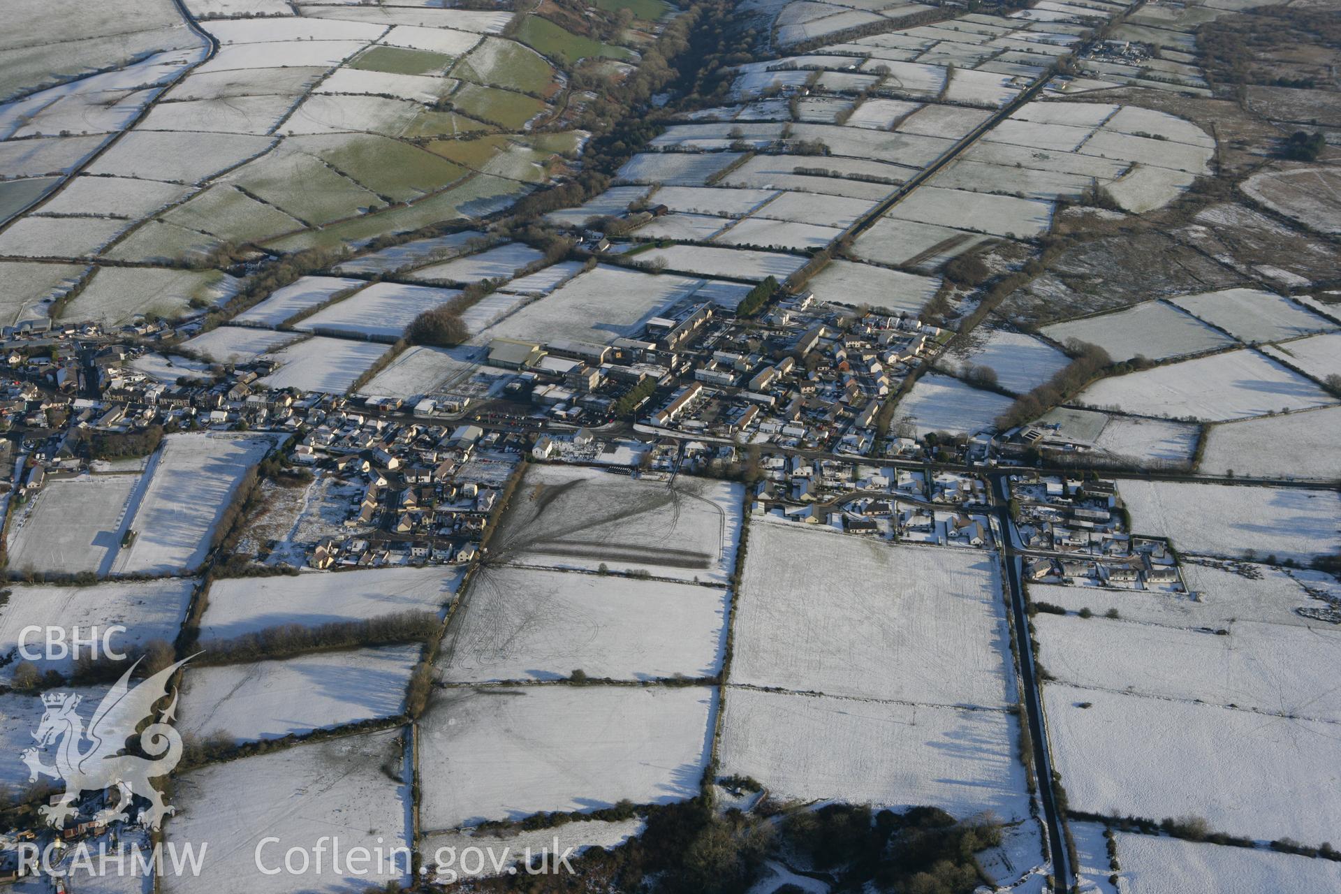 RCAHMW colour oblique photograph of Crymych, village. Taken by Toby Driver on 01/12/2010.