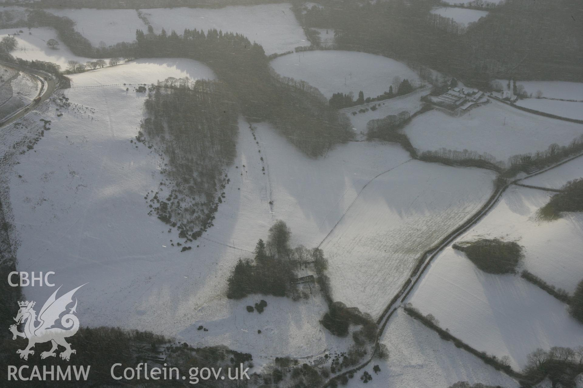 RCAHMW colour oblique photograph of Nant-yr-arian lead mine. Taken by Toby Driver on 02/12/2010.