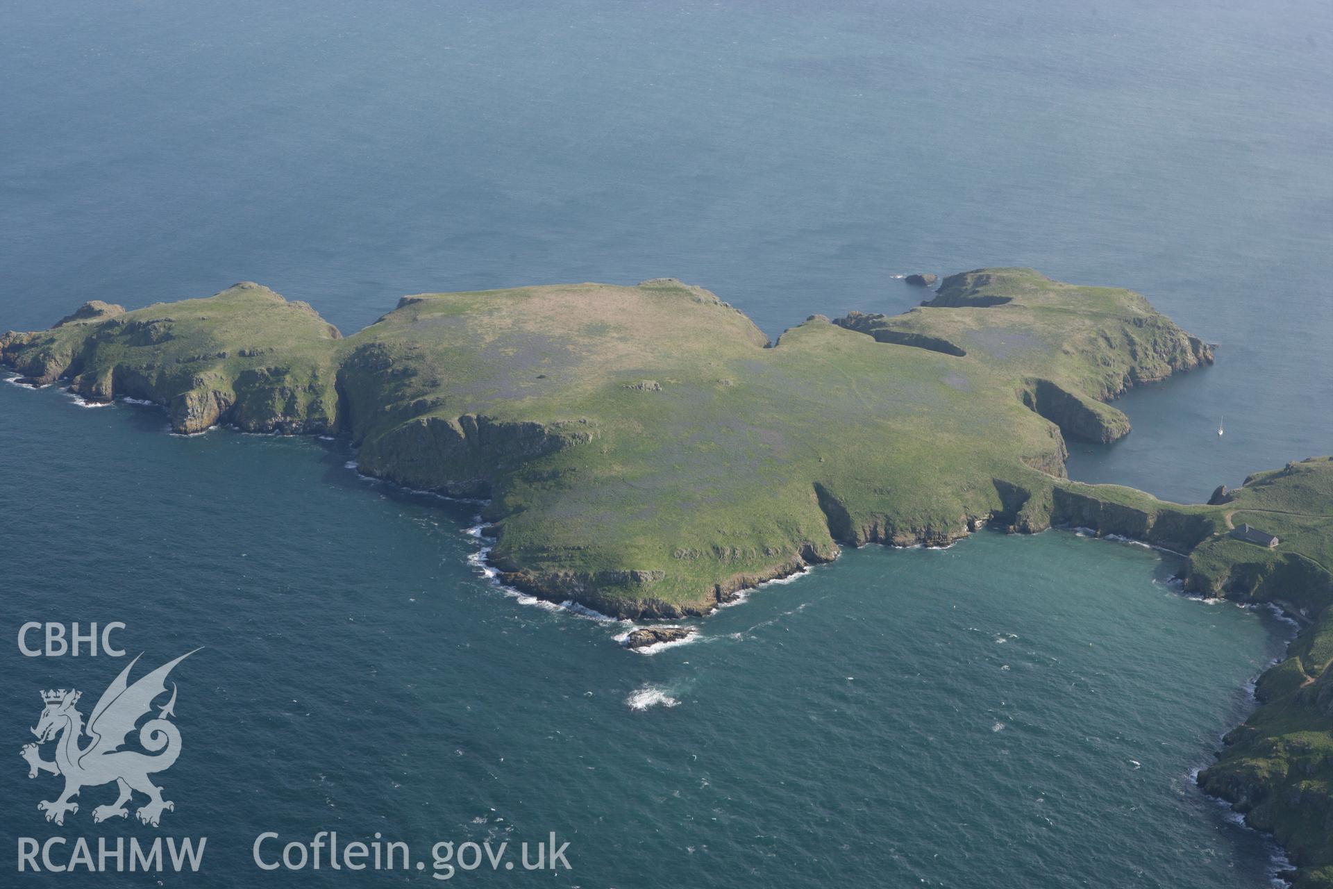 RCAHMW colour oblique photograph of Skomer Island, The Neck. Taken by Toby Driver on 25/05/2010.